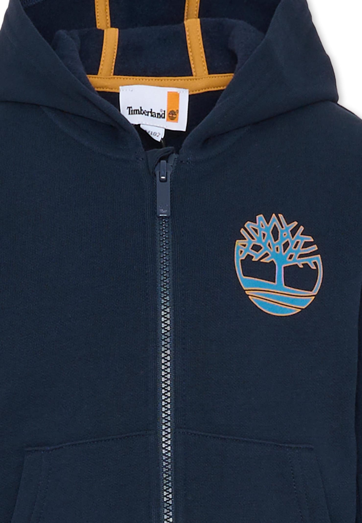 Timberland Blue Sweatshirt For Boy With Tree Print In Blue