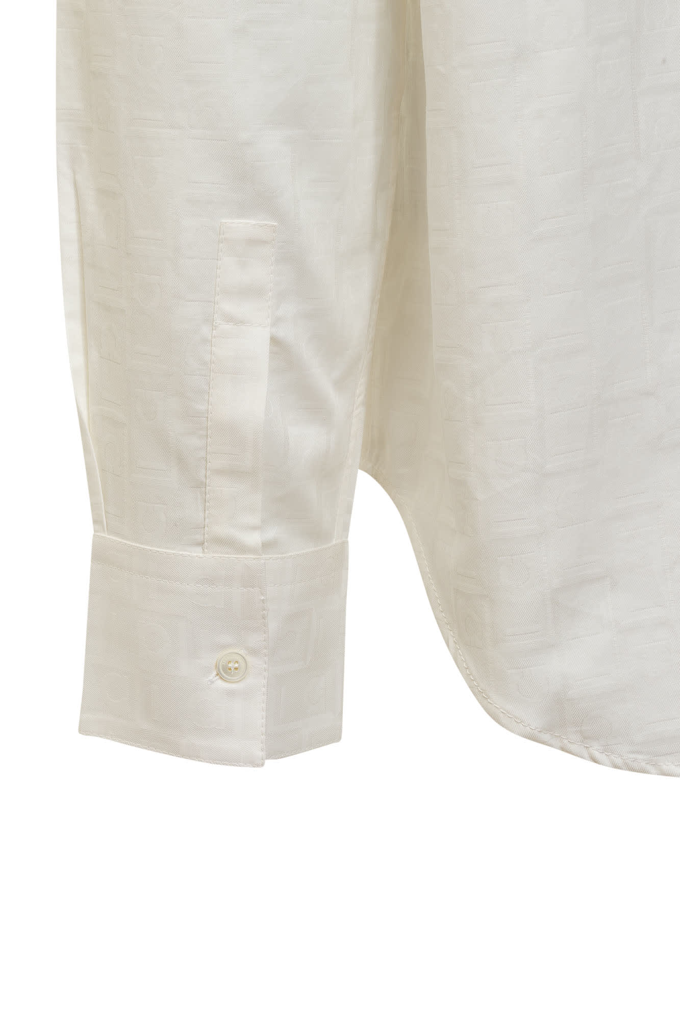 Shop Ferragamo Ferragamp Gancini Monogram Shirt In Bianco