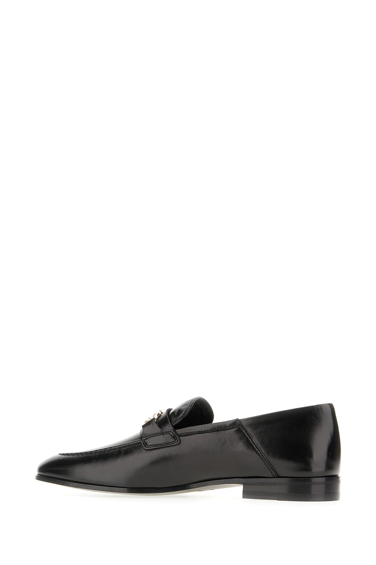 Ferragamo Florio Gancini-plaque Loafers In Nero