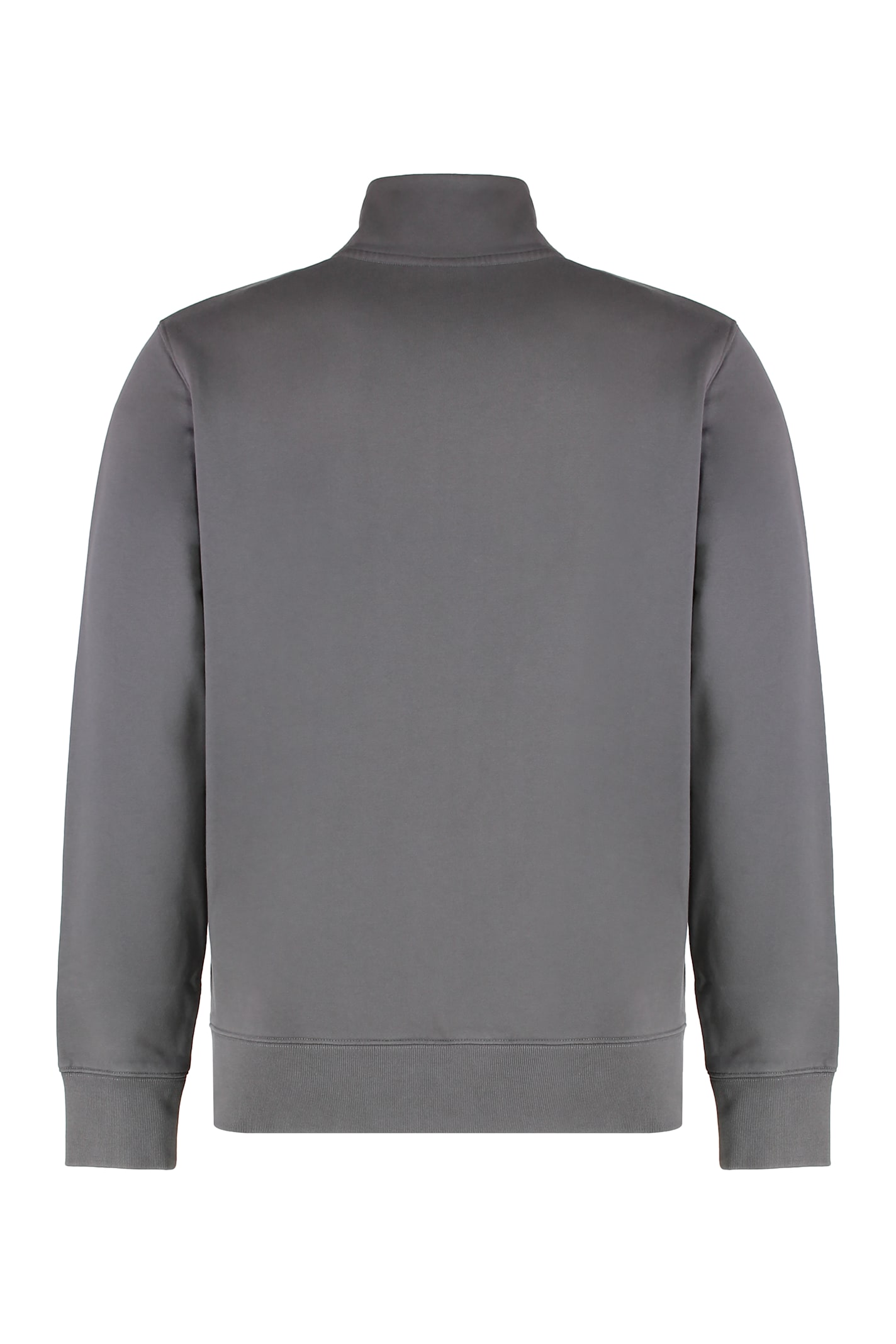 Maison Kitsuné Full-zip Sweatshirt In Cotton In Gray