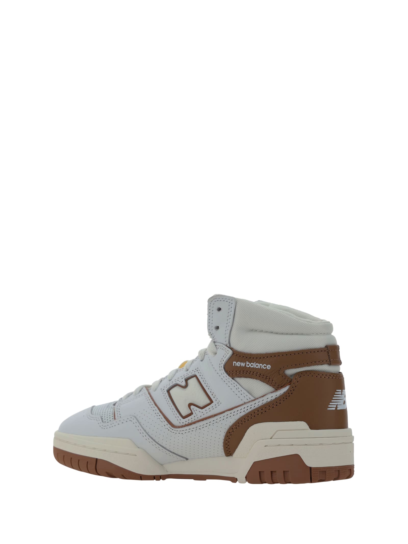Shop New Balance 550 High Sneakers In White/brick Maroon