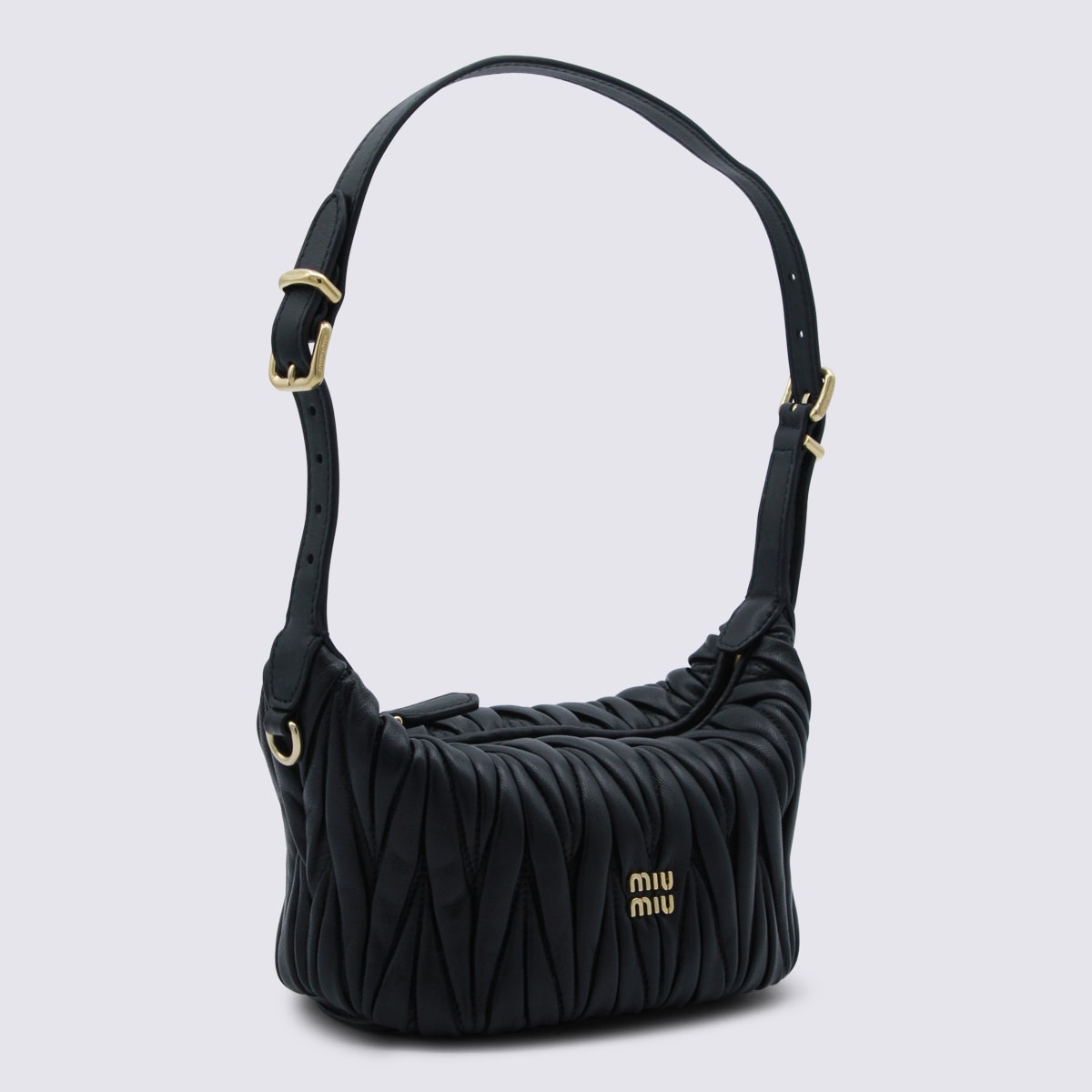 Miu Miu Black Leather Mini Bag In Black