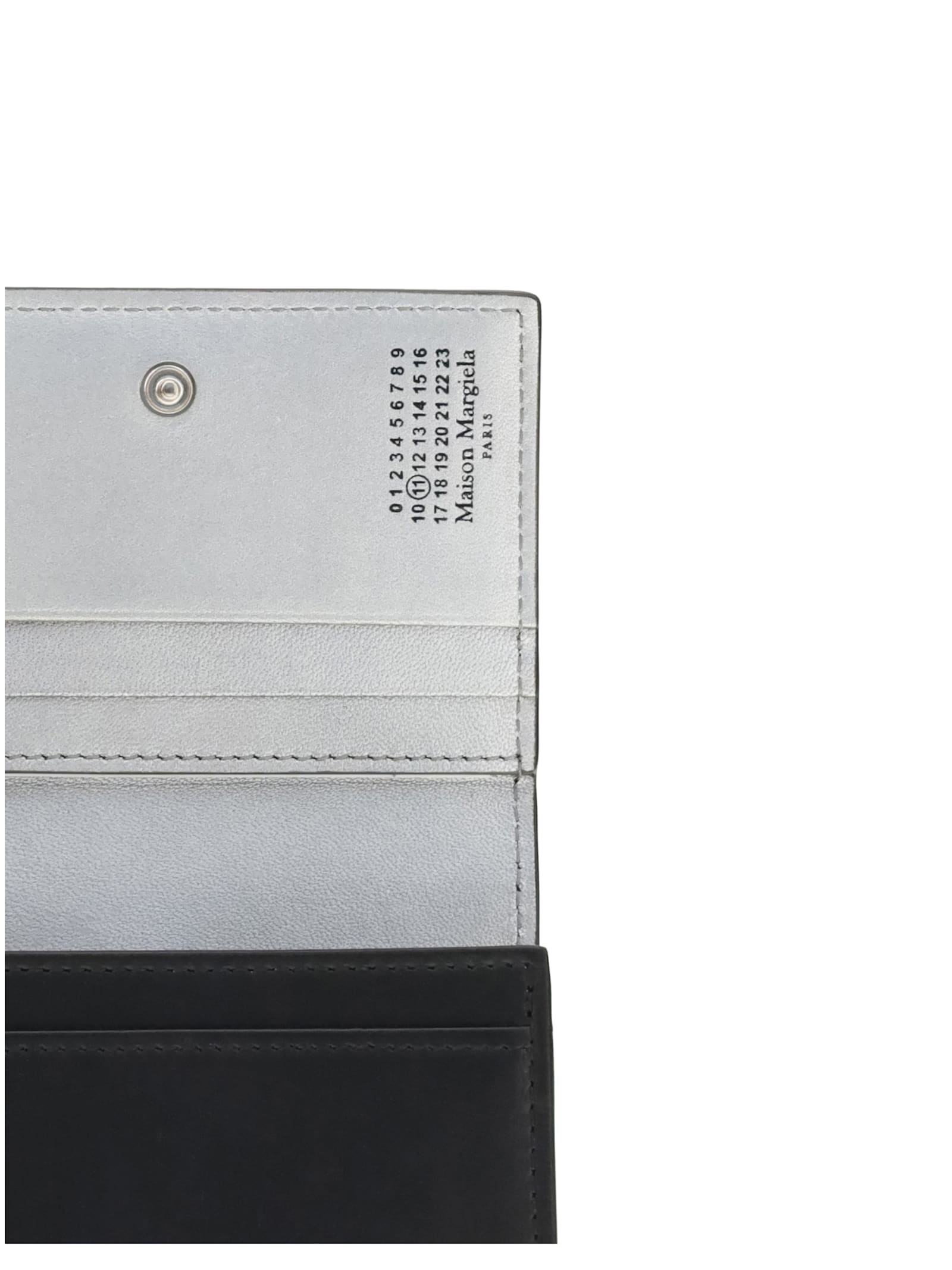 Maison Margiela Leather Wallet In Black