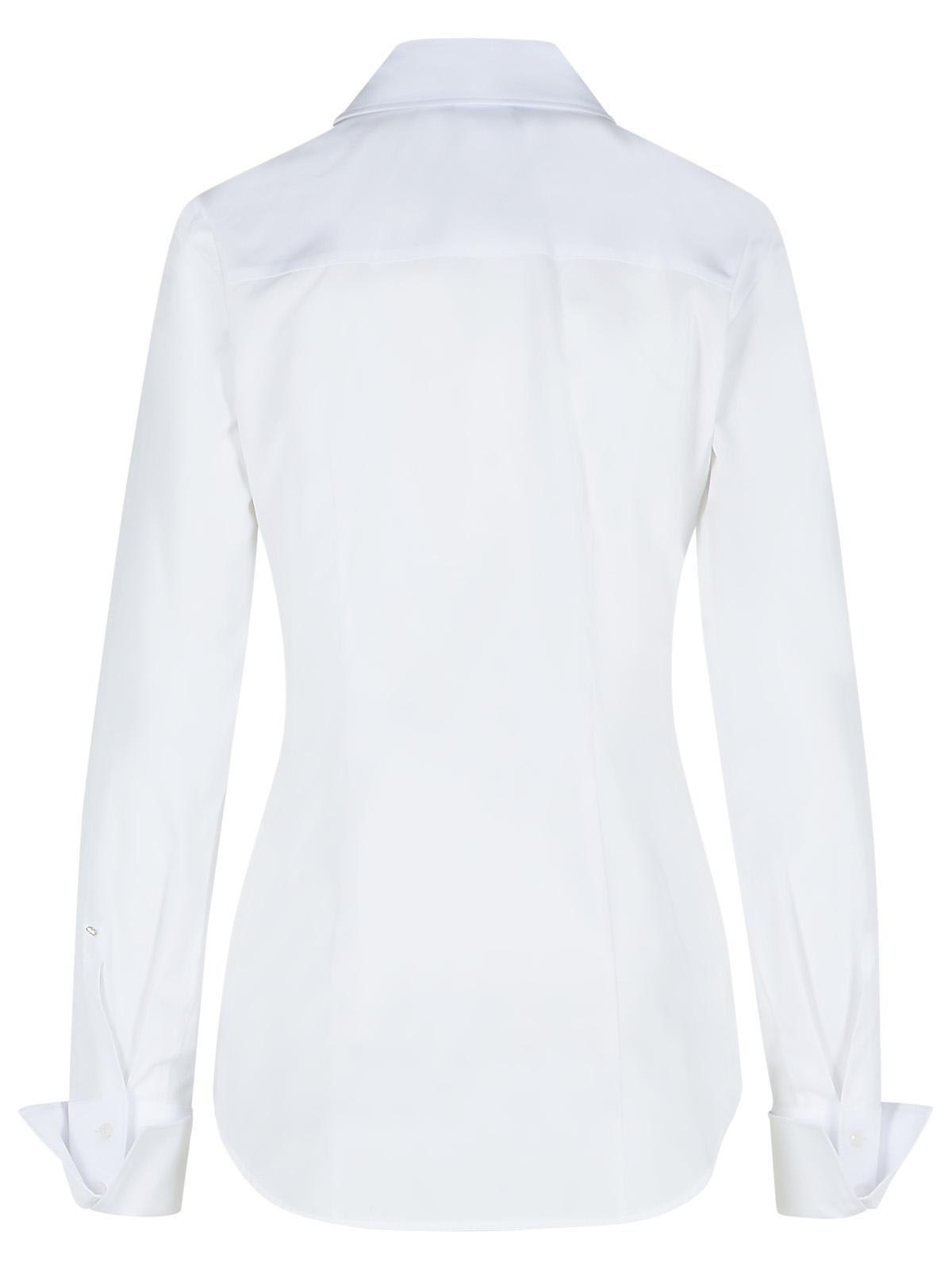 Sportmax Cobea Button Detailed Long-sleeved Shirt In Bianco