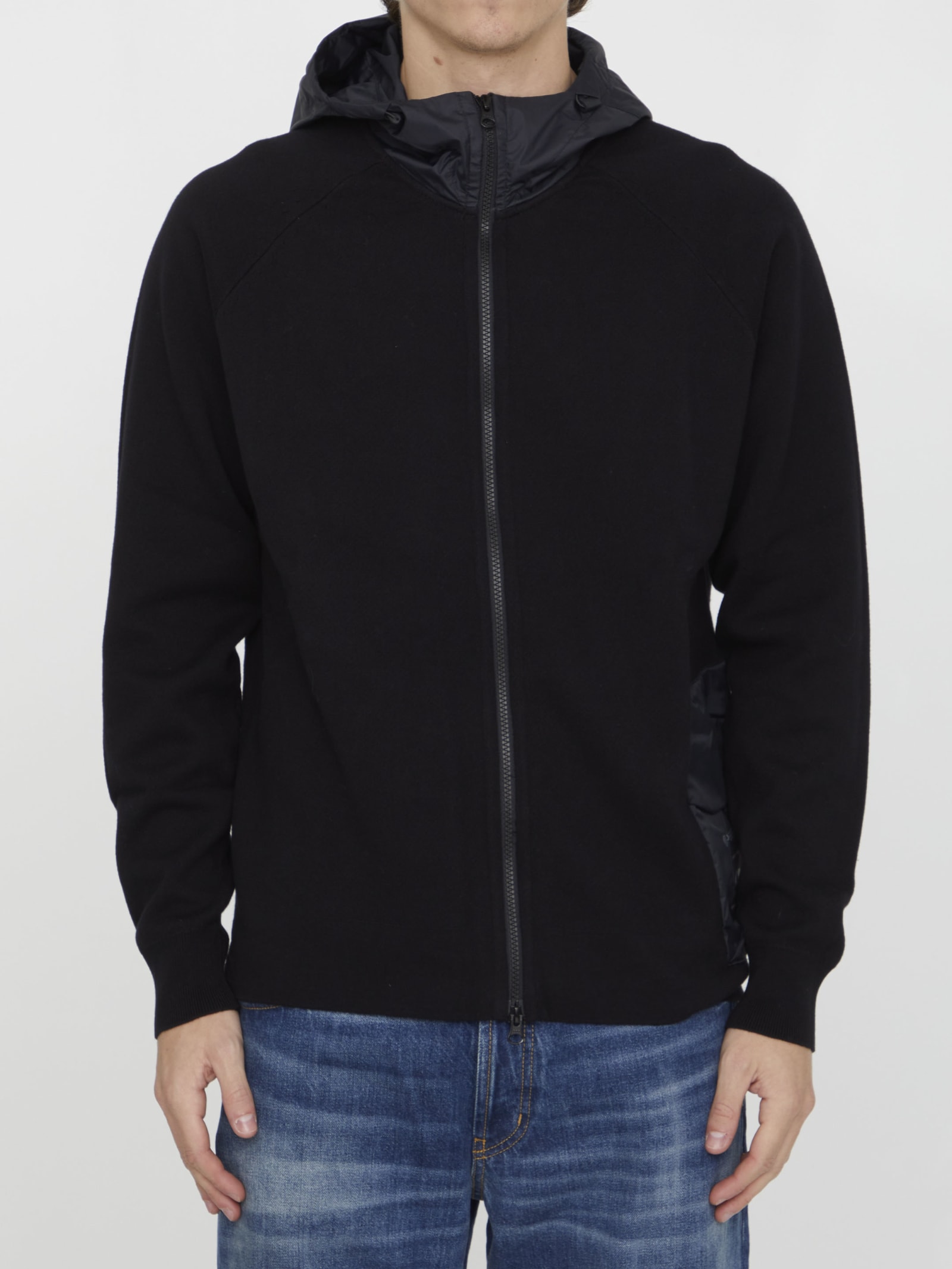 Shop C.p. Company Black Cotton Hoodie