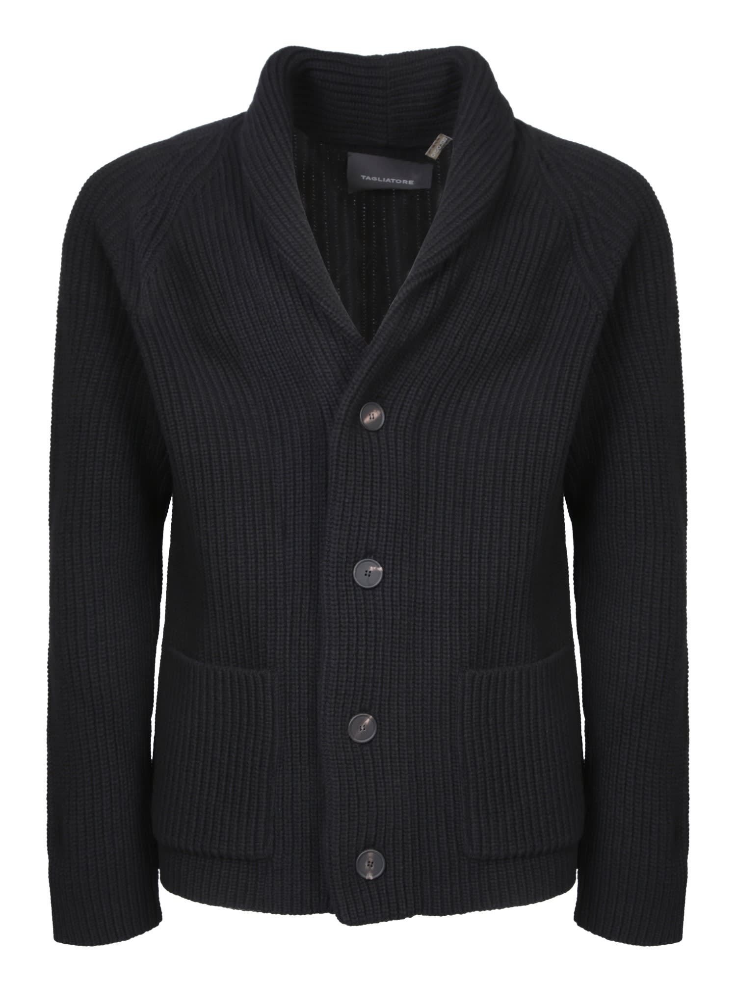 Tagliatore Black Shawl Cardigan