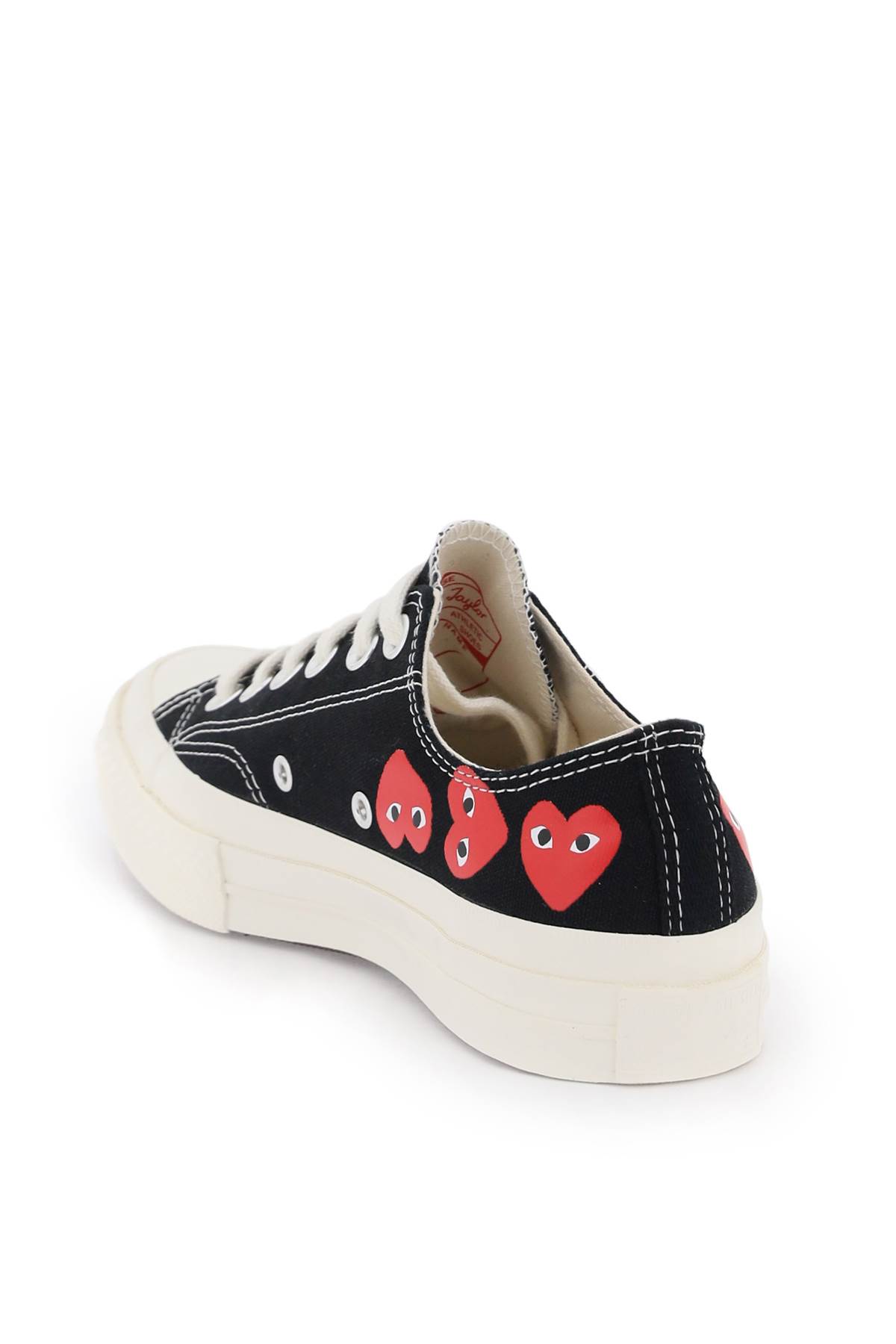 Shop Comme Des Garçons Play Multi Heart Converse X Comme Des Gar S Play Low-top Sneakers In Black