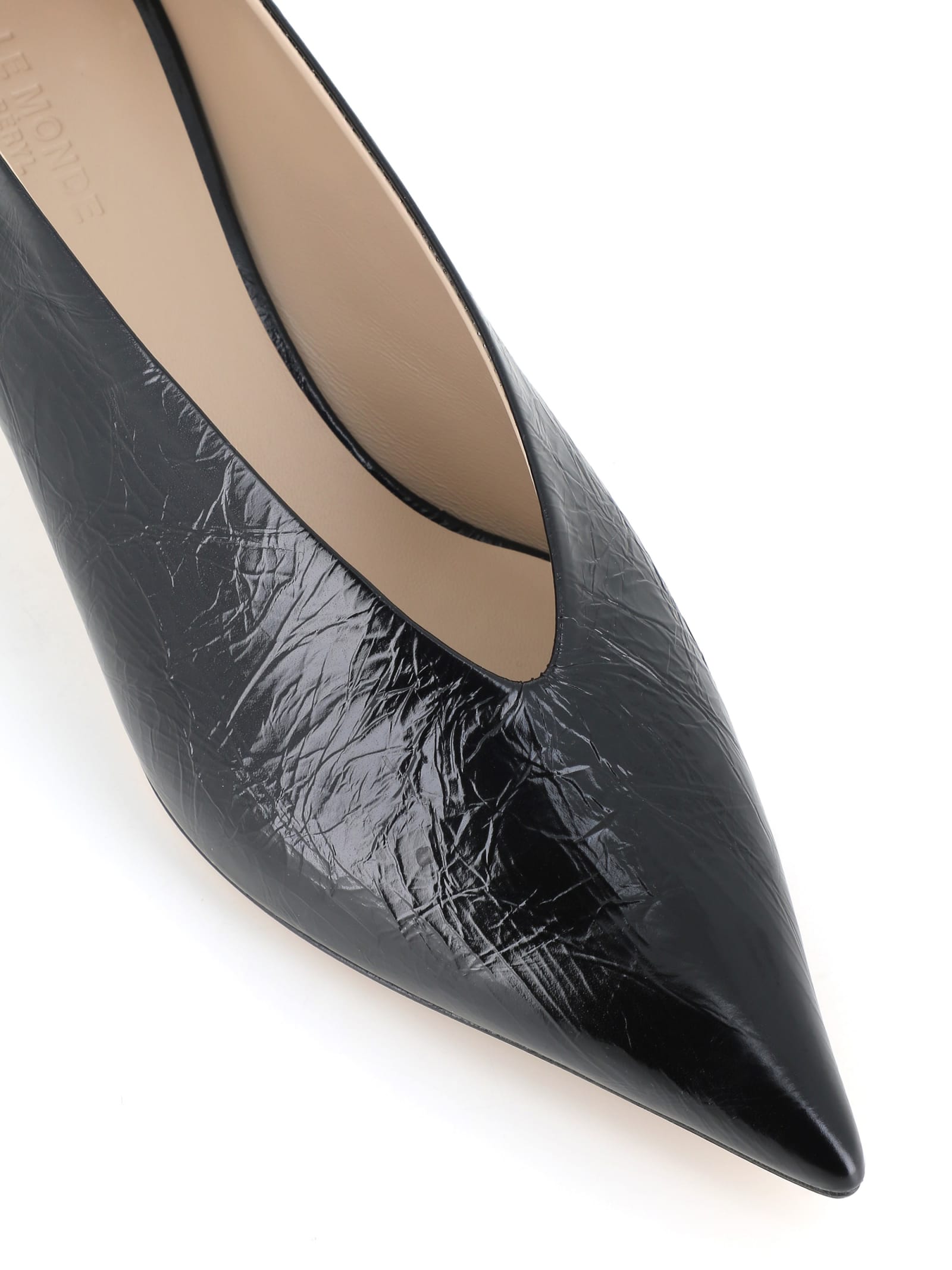 Le Monde Beryl Décollette Babouche Kitten Heel In Black