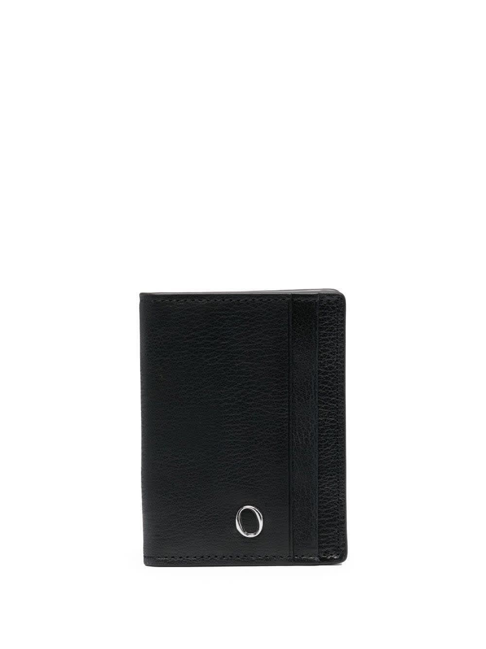 Black Leather Micron Book Card Holder