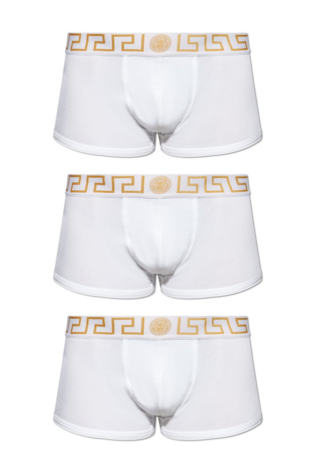 VERSACE GRECA-BORDER THREE-PACK BOXER BRIEFS 