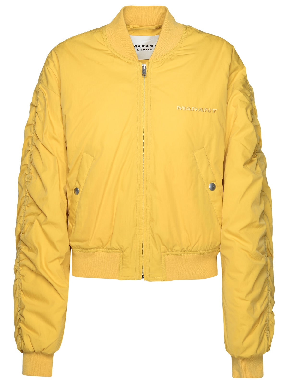 MARANT ETOILE BESSIME YELLOW COTTON BLEND BOMBER JACKET