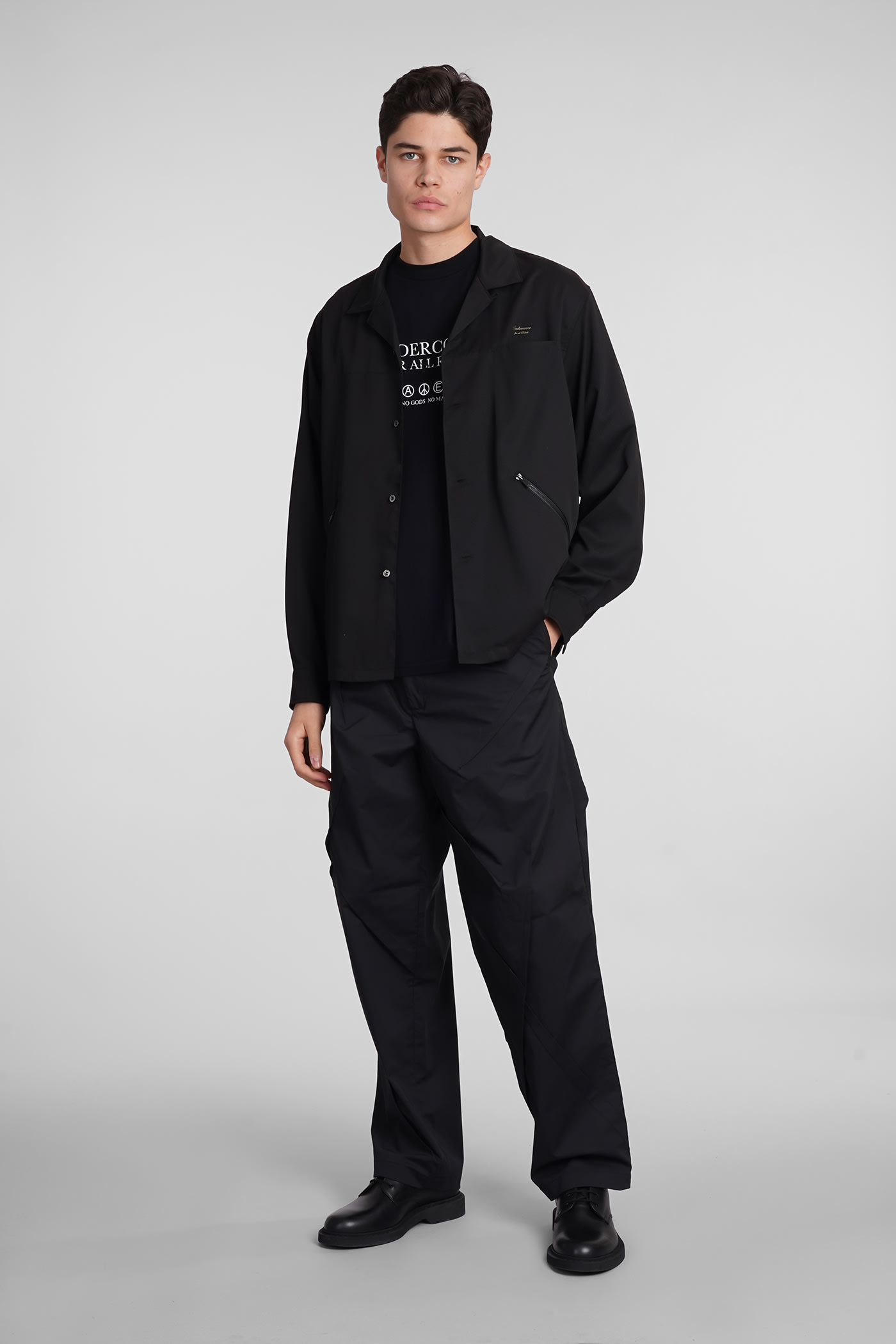 Shop Undercover Shirt In Black Rayon