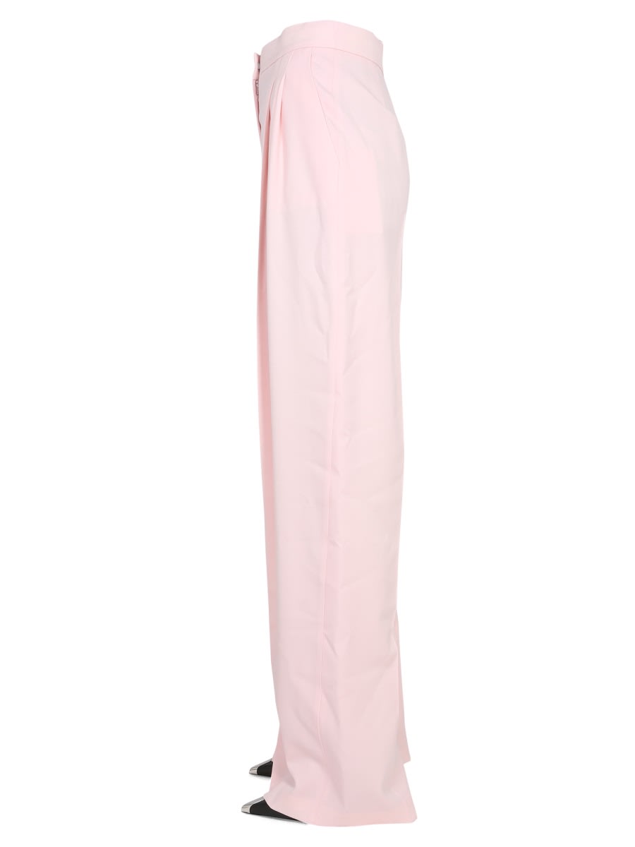 Shop Alexander Mcqueen Wide Leg Pants In Pink