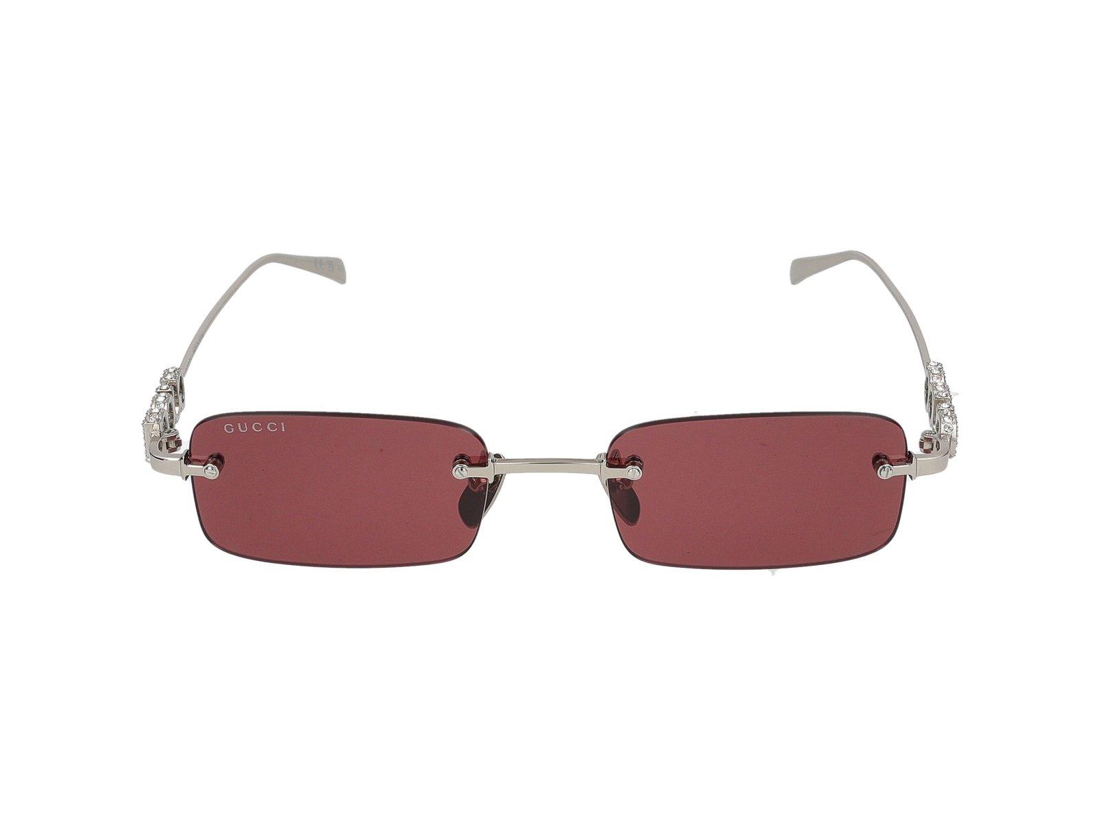 Gucci Rectangular Frame Sunglasses In 004