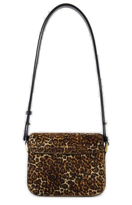 Apc A.p.c. Leopard Printed Small Shoulder Bag In Nero