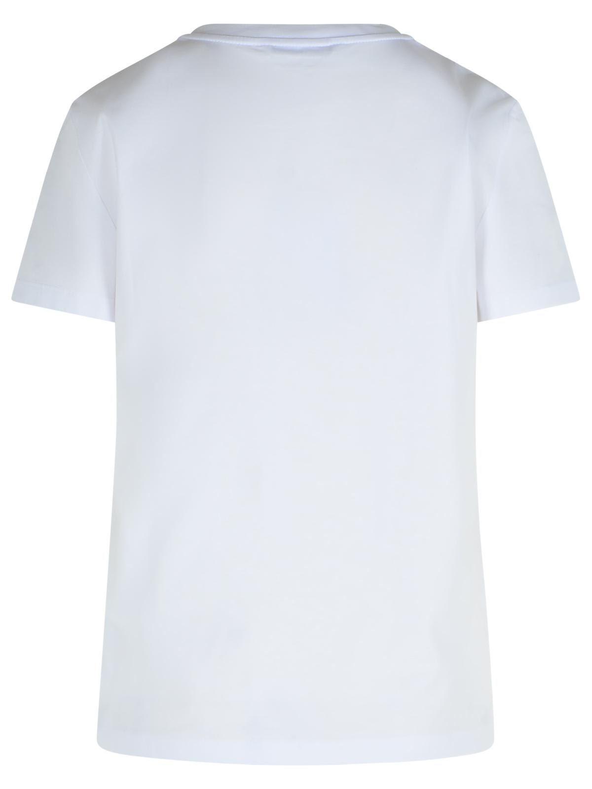 Max Mara Papaya White Cotton Jersey T-shirt In White