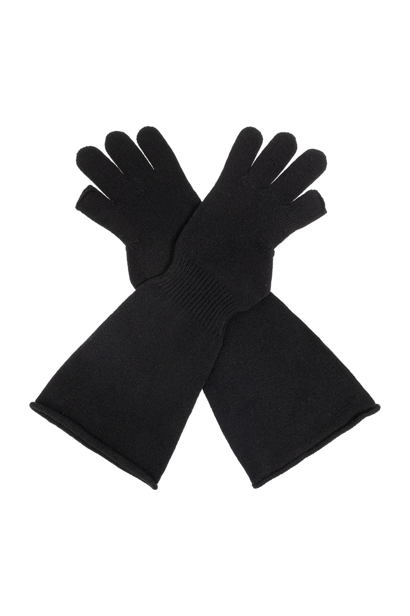 Shop Rick Owens Long Gloves In Black