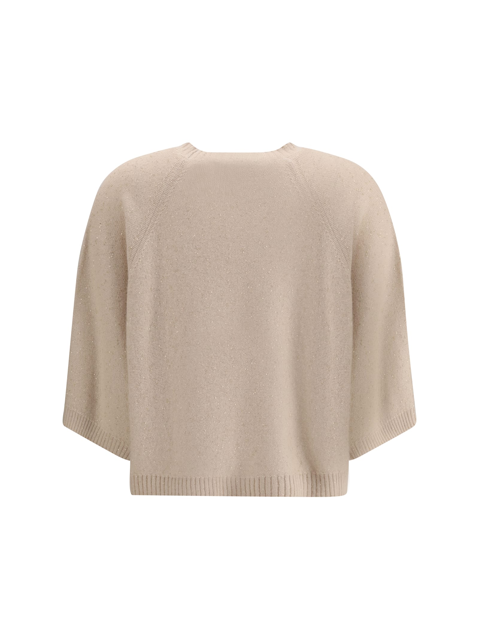 Fabiana Filippi Sequins Wool Sweater In Neutral
