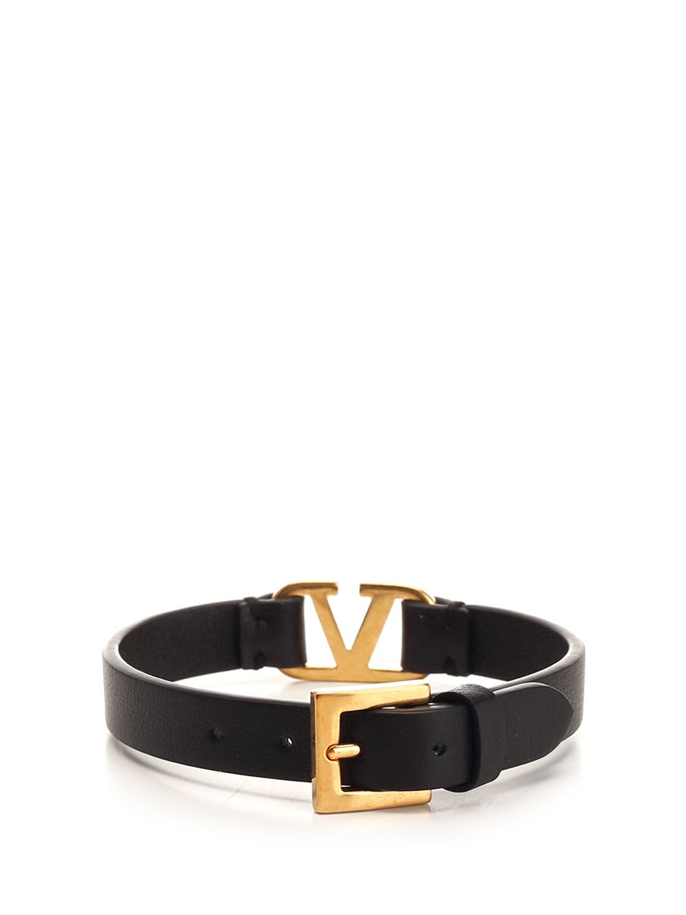 Shop Valentino Vlogo Bracelet In Nero