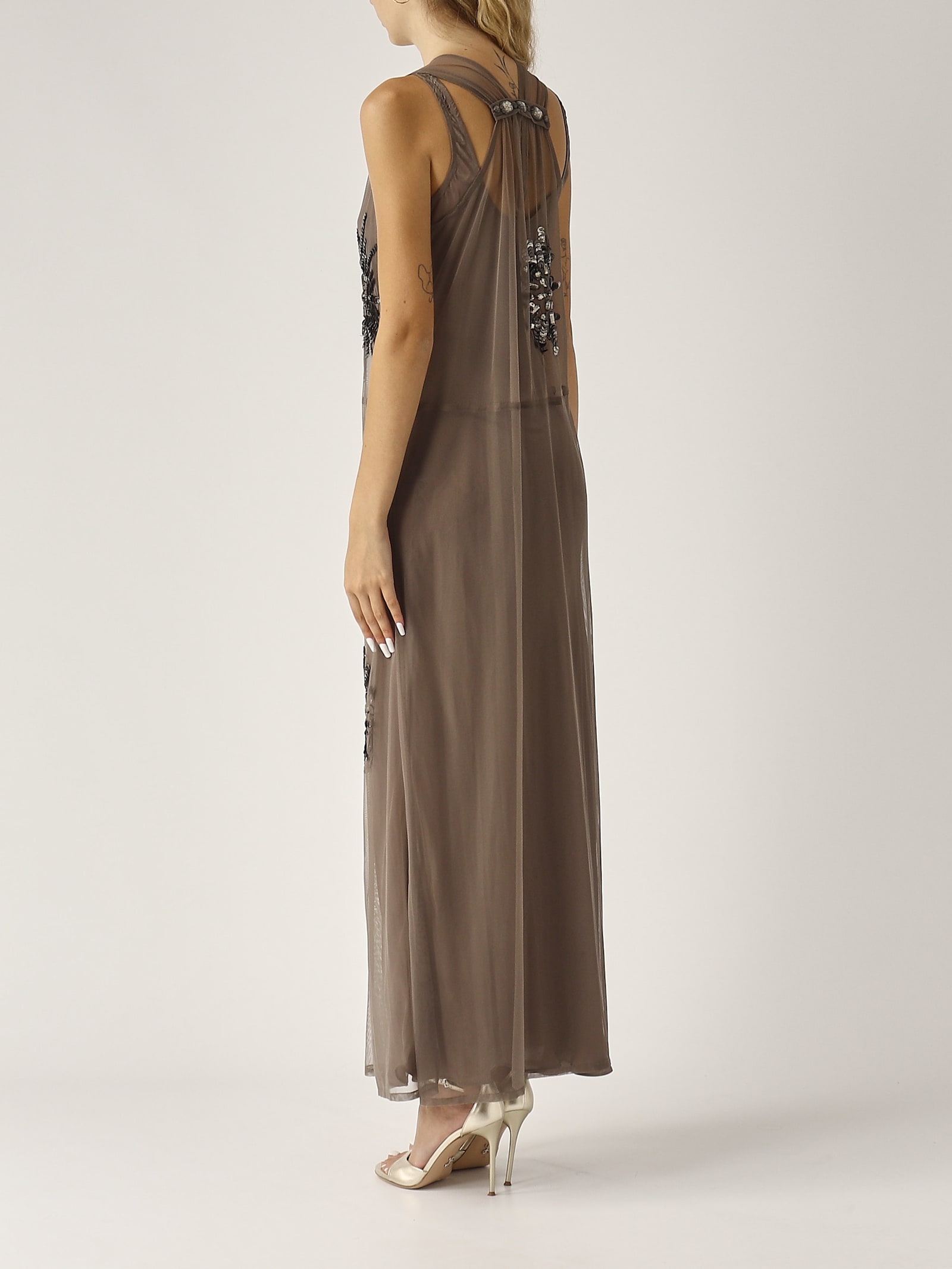 Maliparmi Abito Precious Flowers Dress In Blue