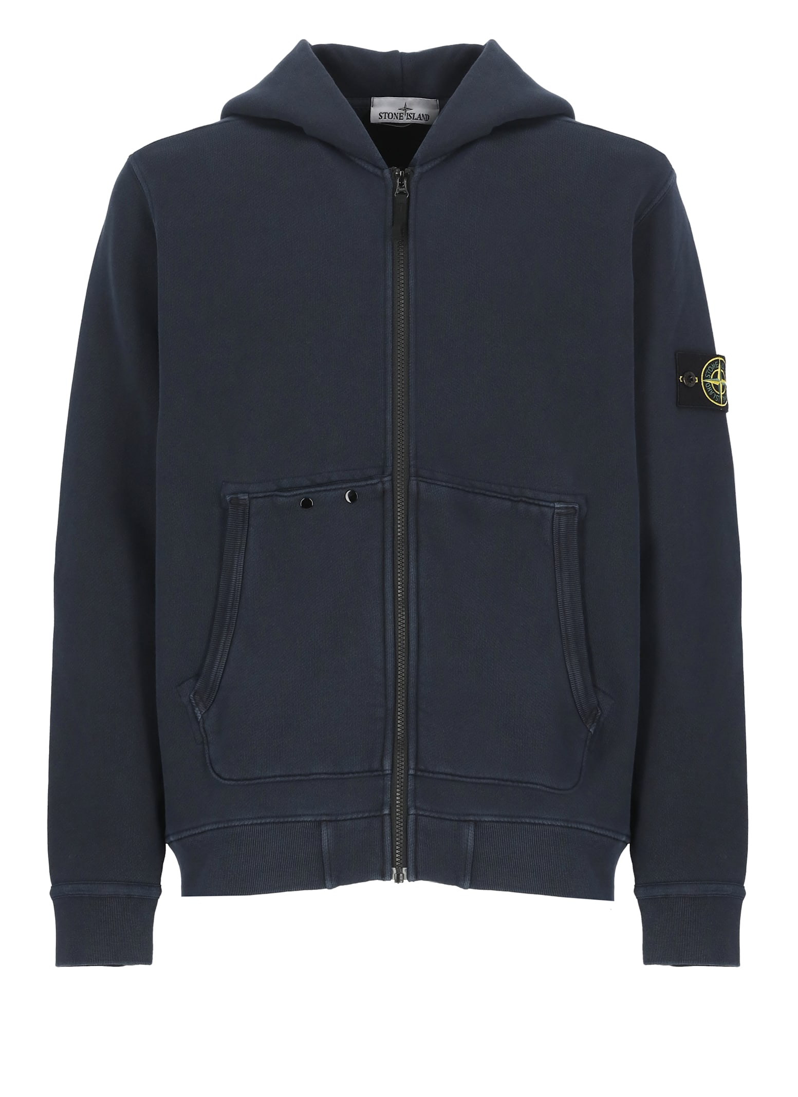 Shop Stone Island Sweatshirt With Logo In Blue