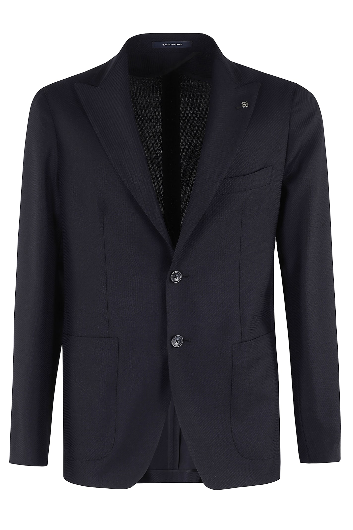 Tagliatore Single-breasted Wool-cashmere Blazer In Blue