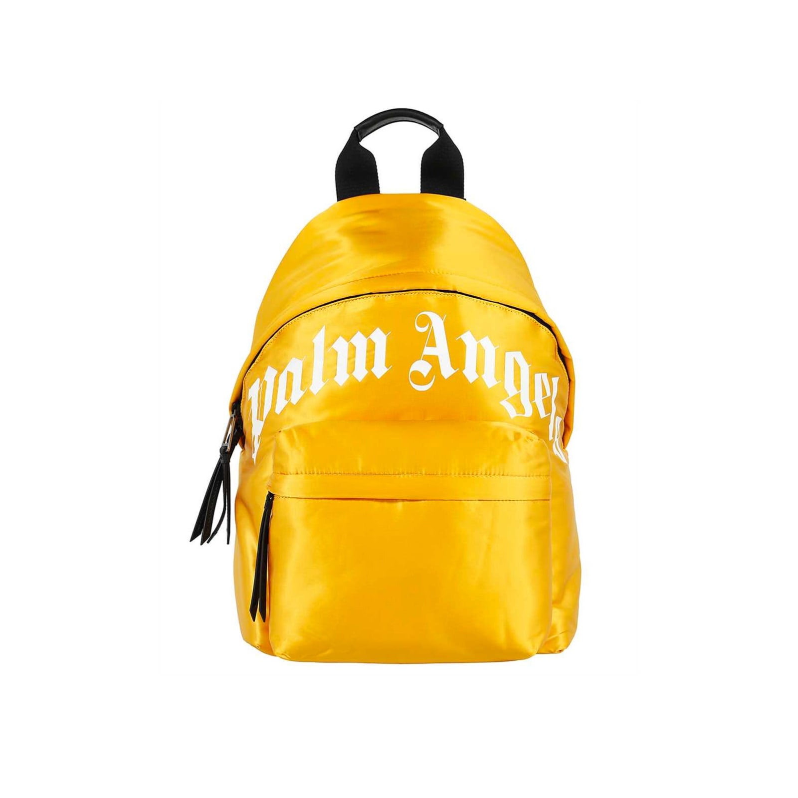Shop Palm Angels Logo Backpack In Gold