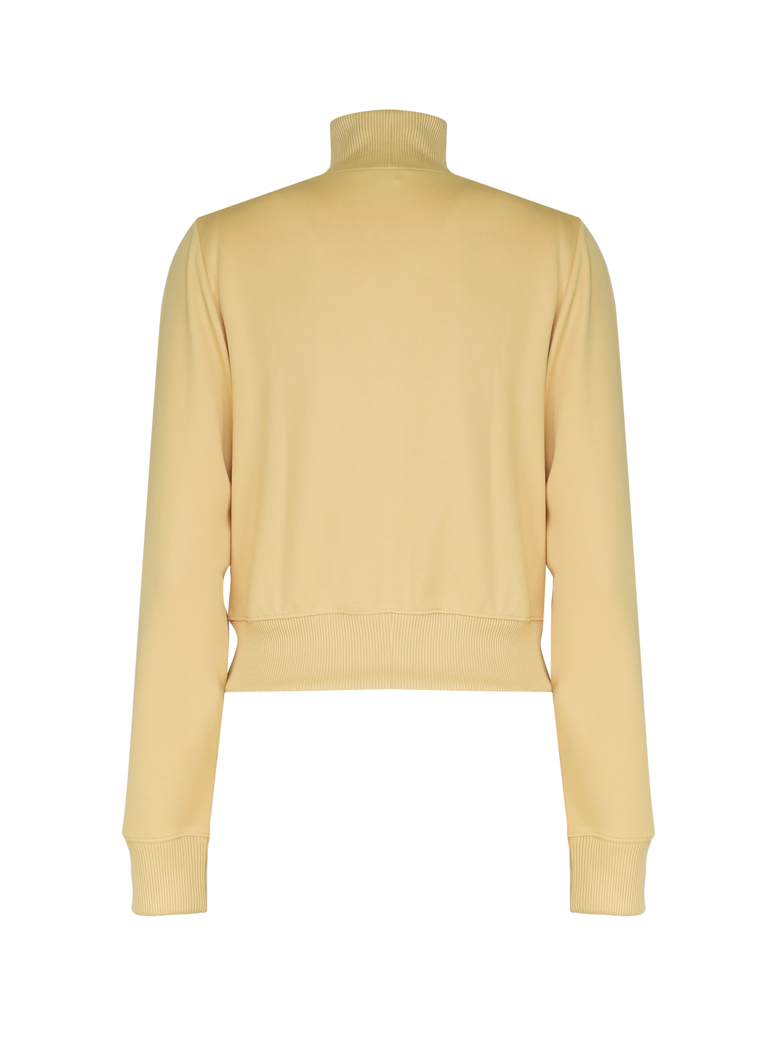 Shop Courrèges Polyester Sweatshirt With Front Logo In Pollen