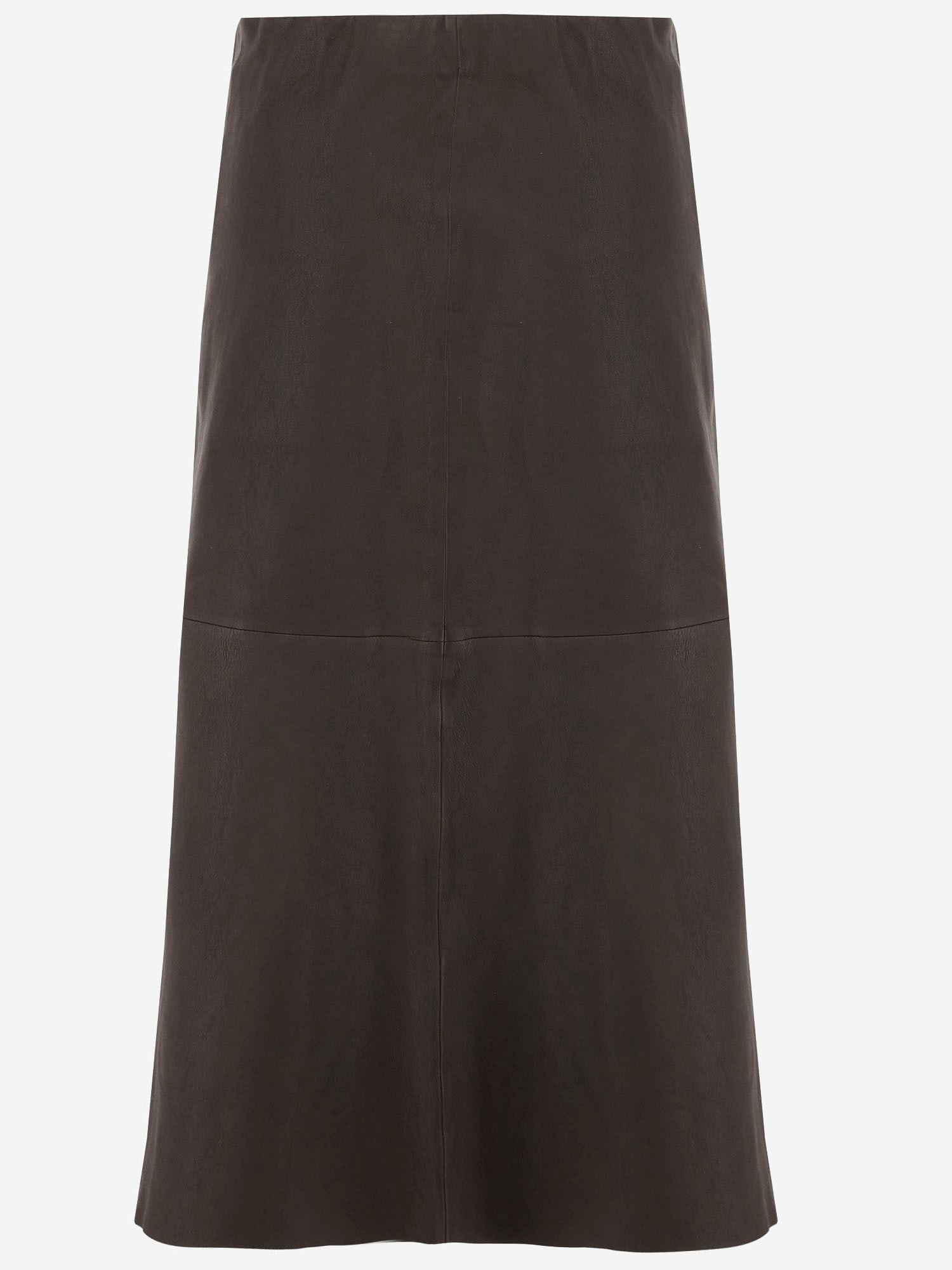 Shop By Malene Birger Simoas Leather Skirt In Dark Mahogany