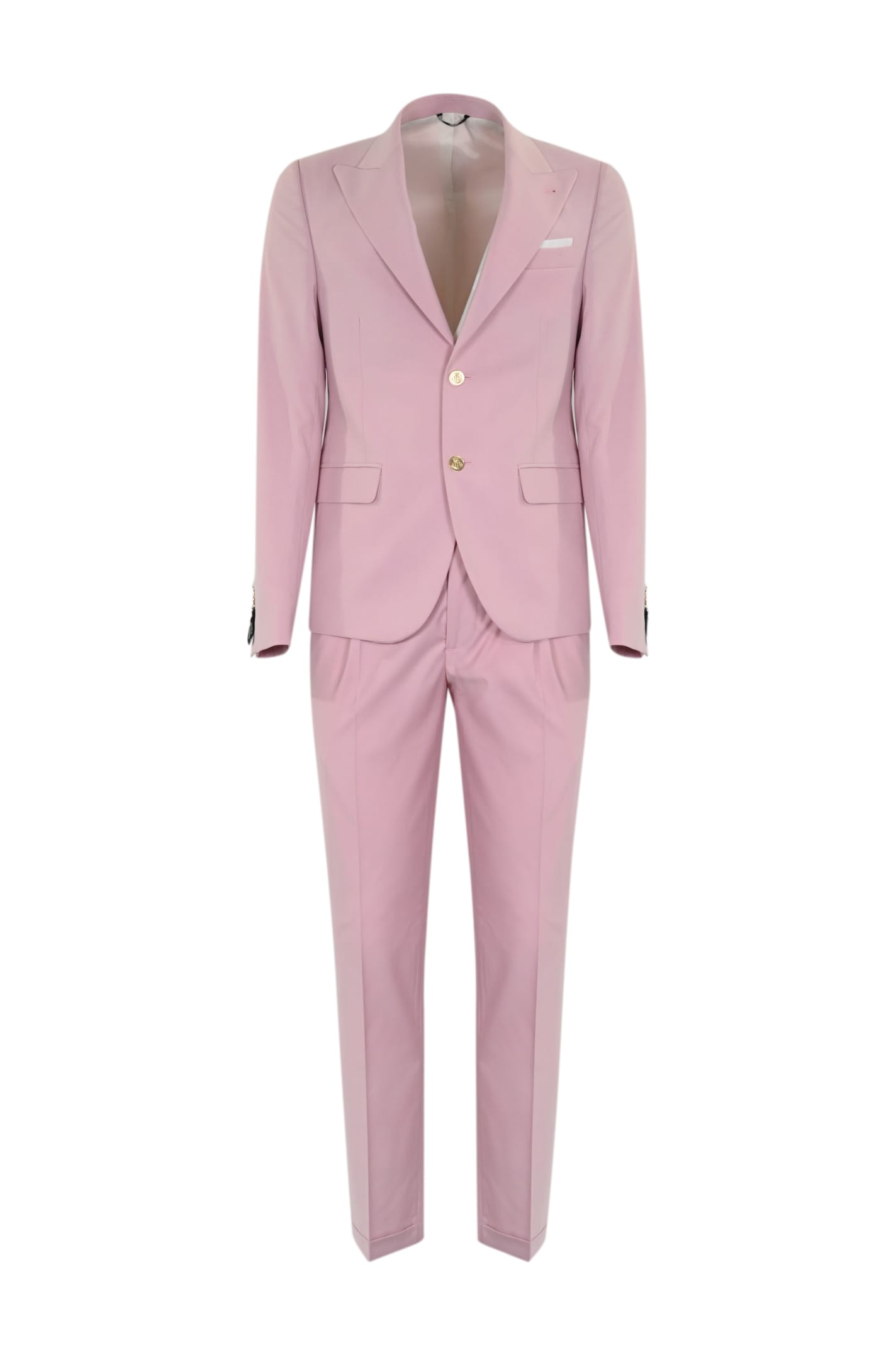 Shop Daniele Alessandrini Pink Single-breasted Suit In Rosa