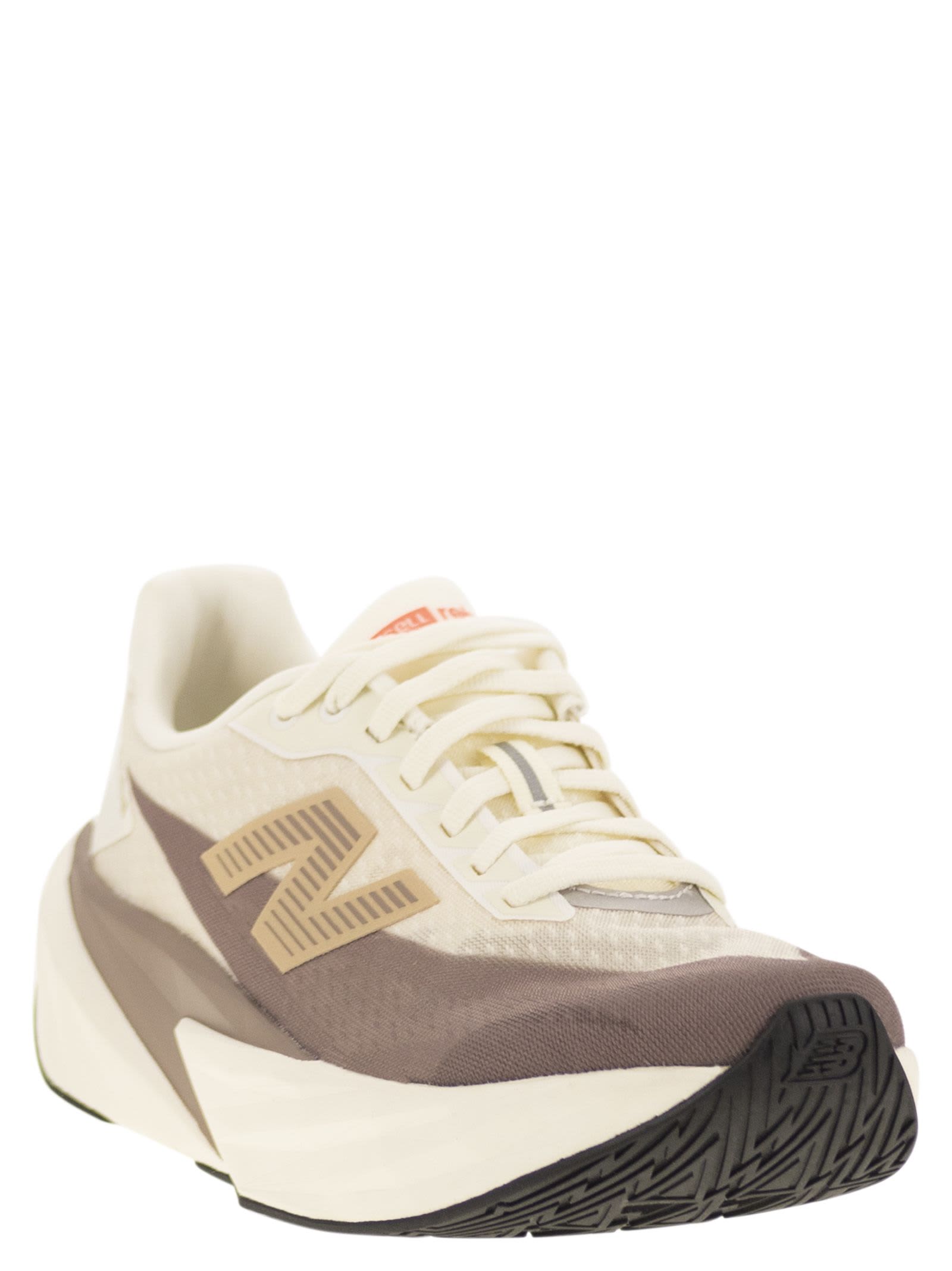 New Balance Fuelcell Rebel V5 Logo-print Sneakers In Brown