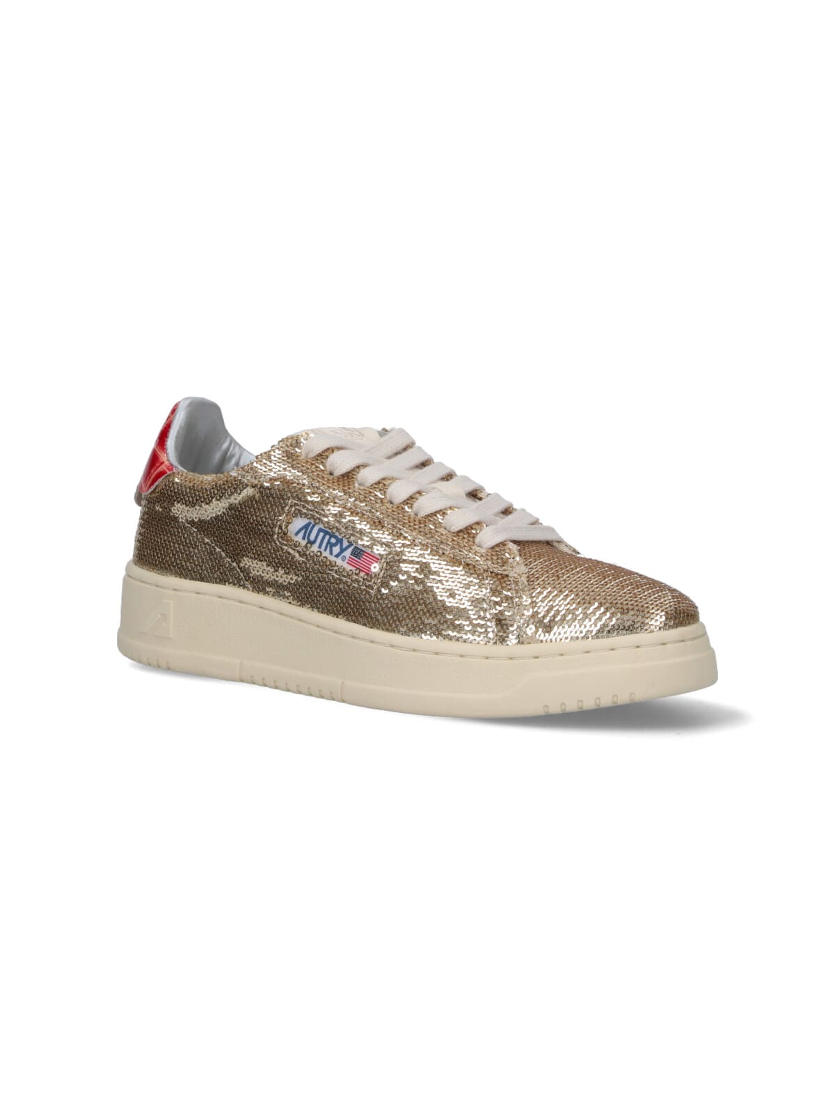 Autry Dallas Low-top Sneakers In Gold