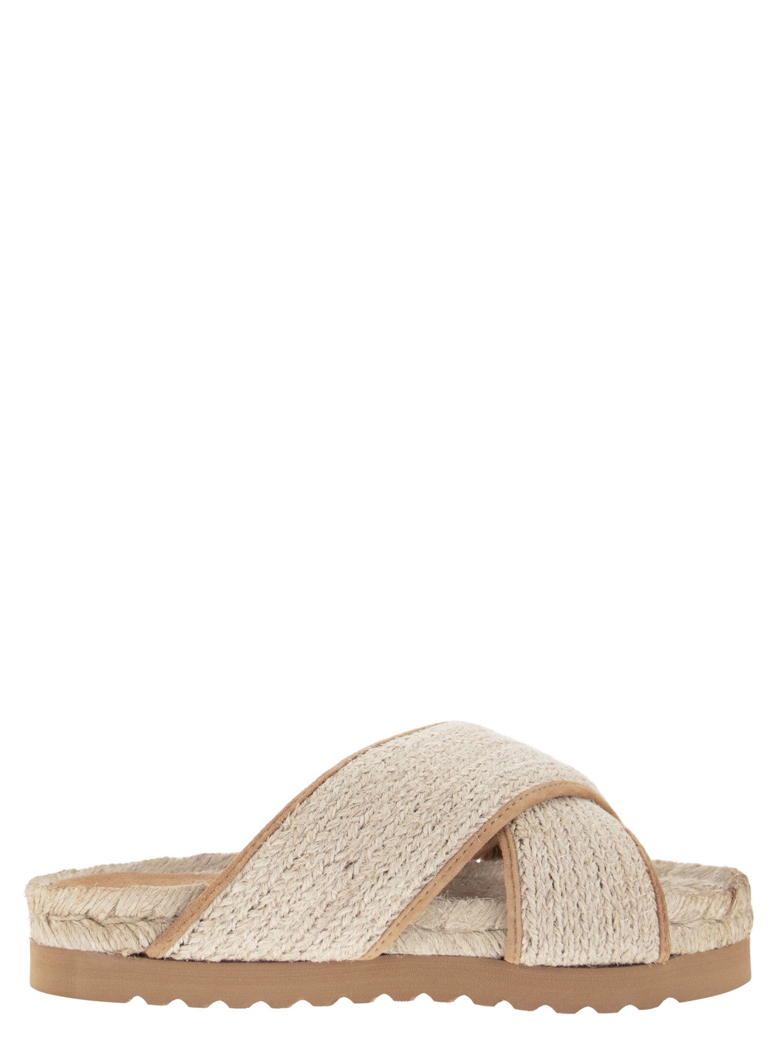 Jute And Leather Sandal