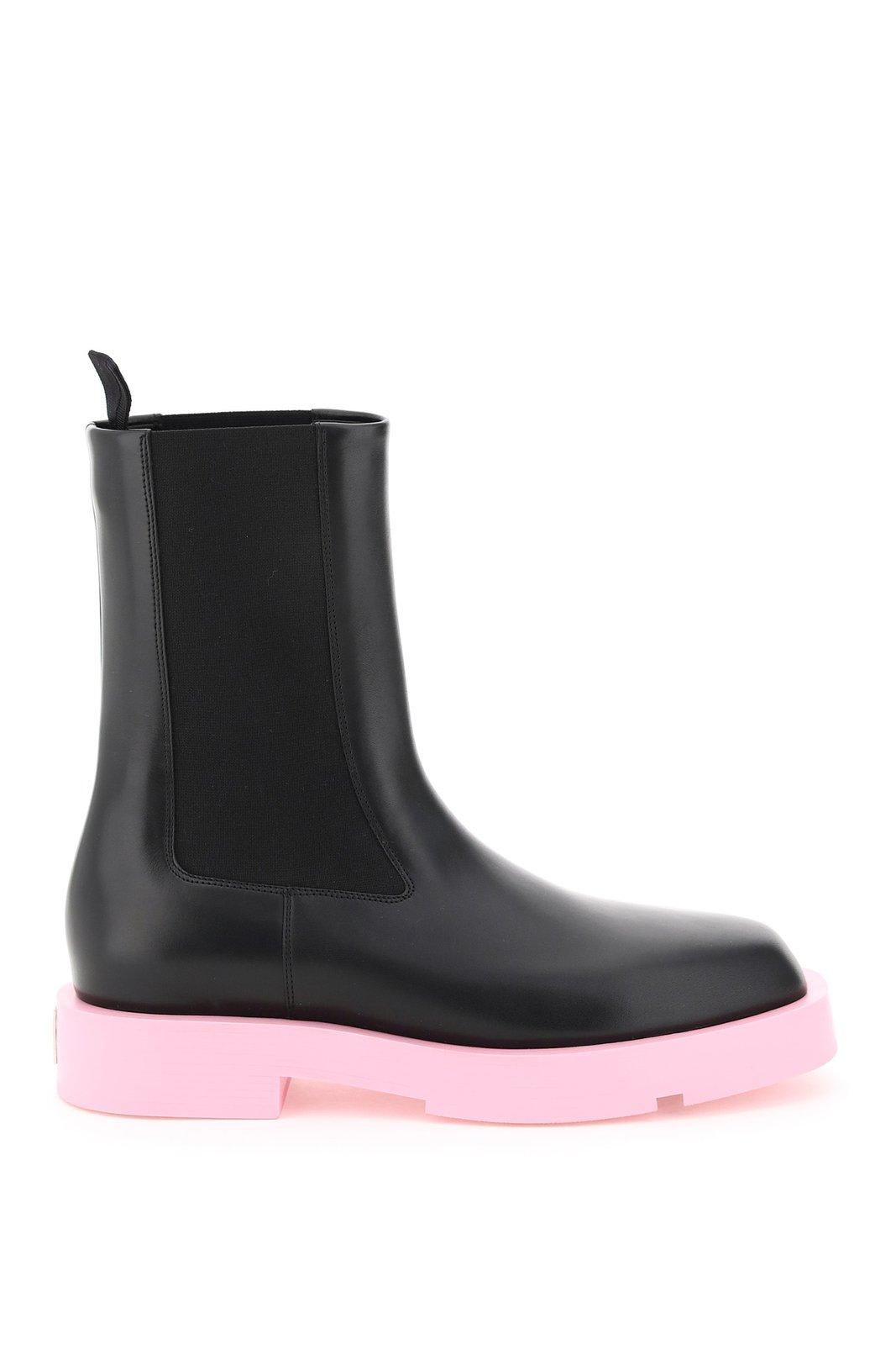 Shop Givenchy Slip-on Squared Ankle Boots In Black