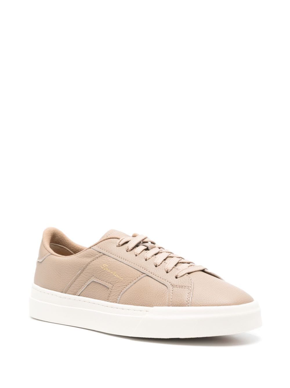 Shop Santoni Dbs Sneakers In Beige