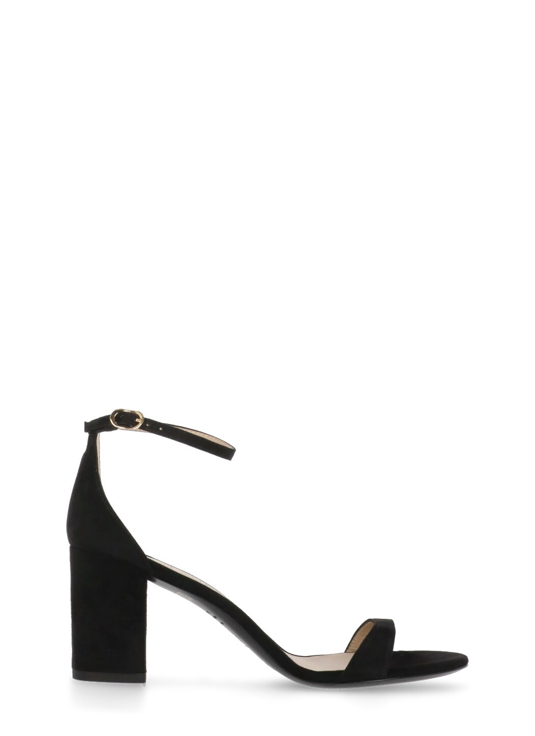 Stuart Weitzman Nudistcurve 75 Block Heel Sandal In Black
