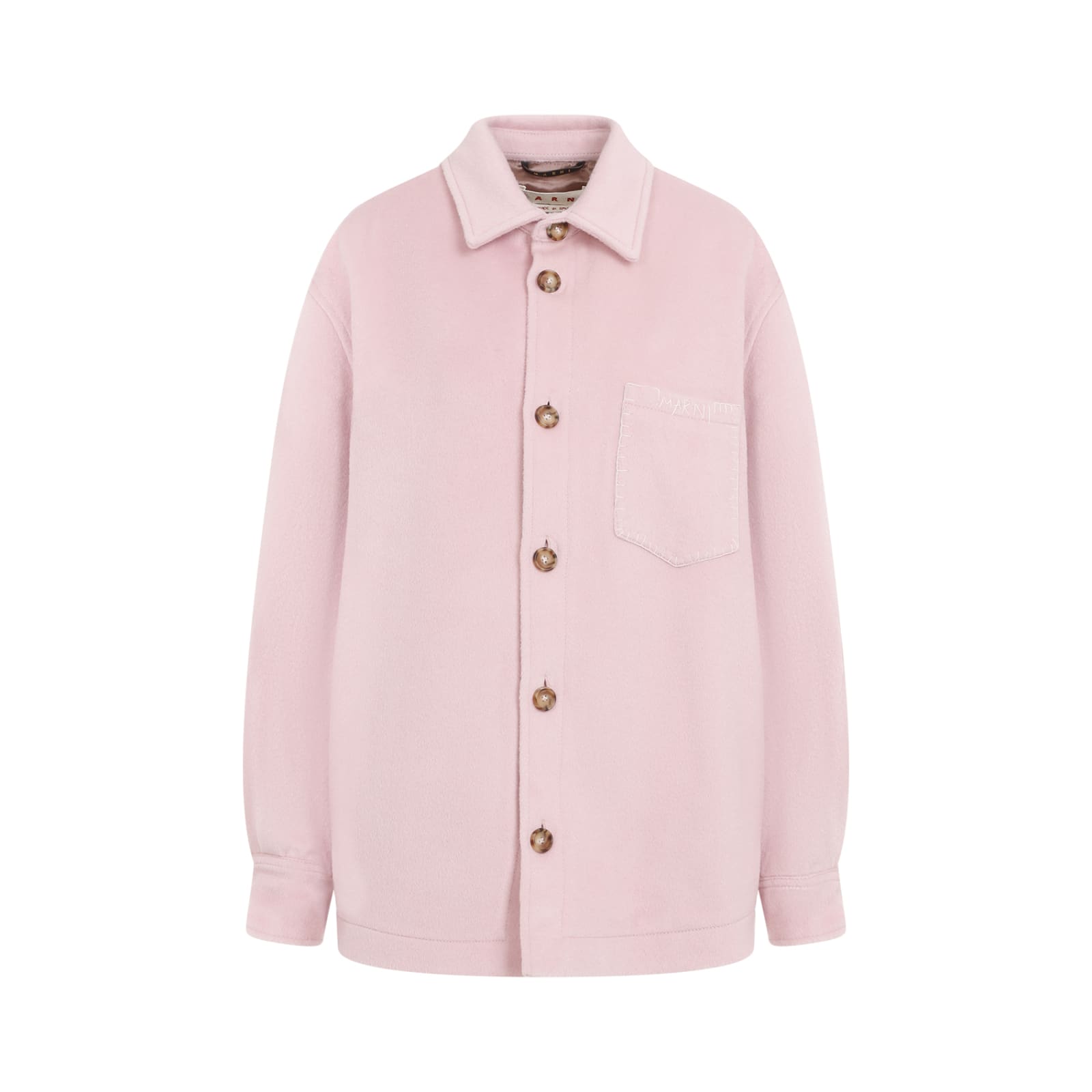 Marni Wool And Mohair-blend Jacket In Antique Rose