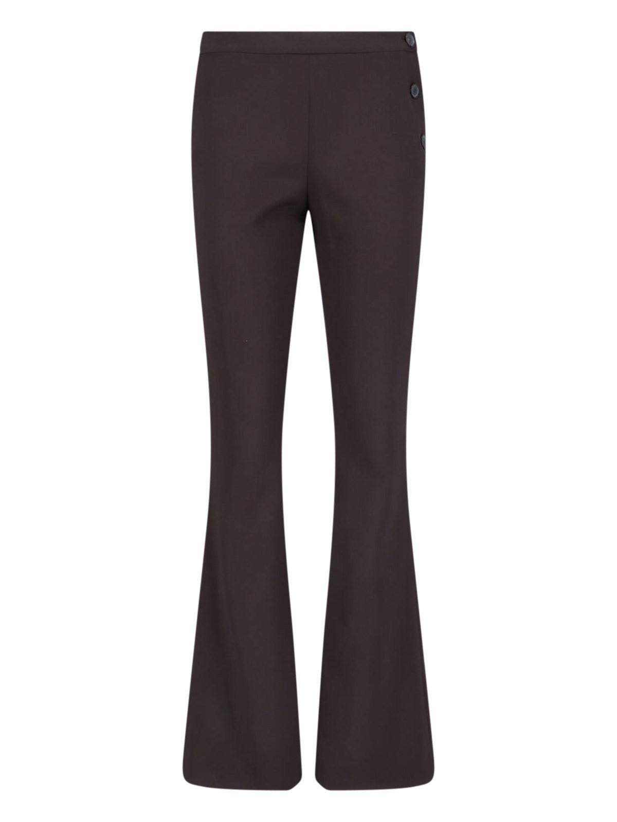 Shop Courrèges Tailored Pants Oblique In Brown