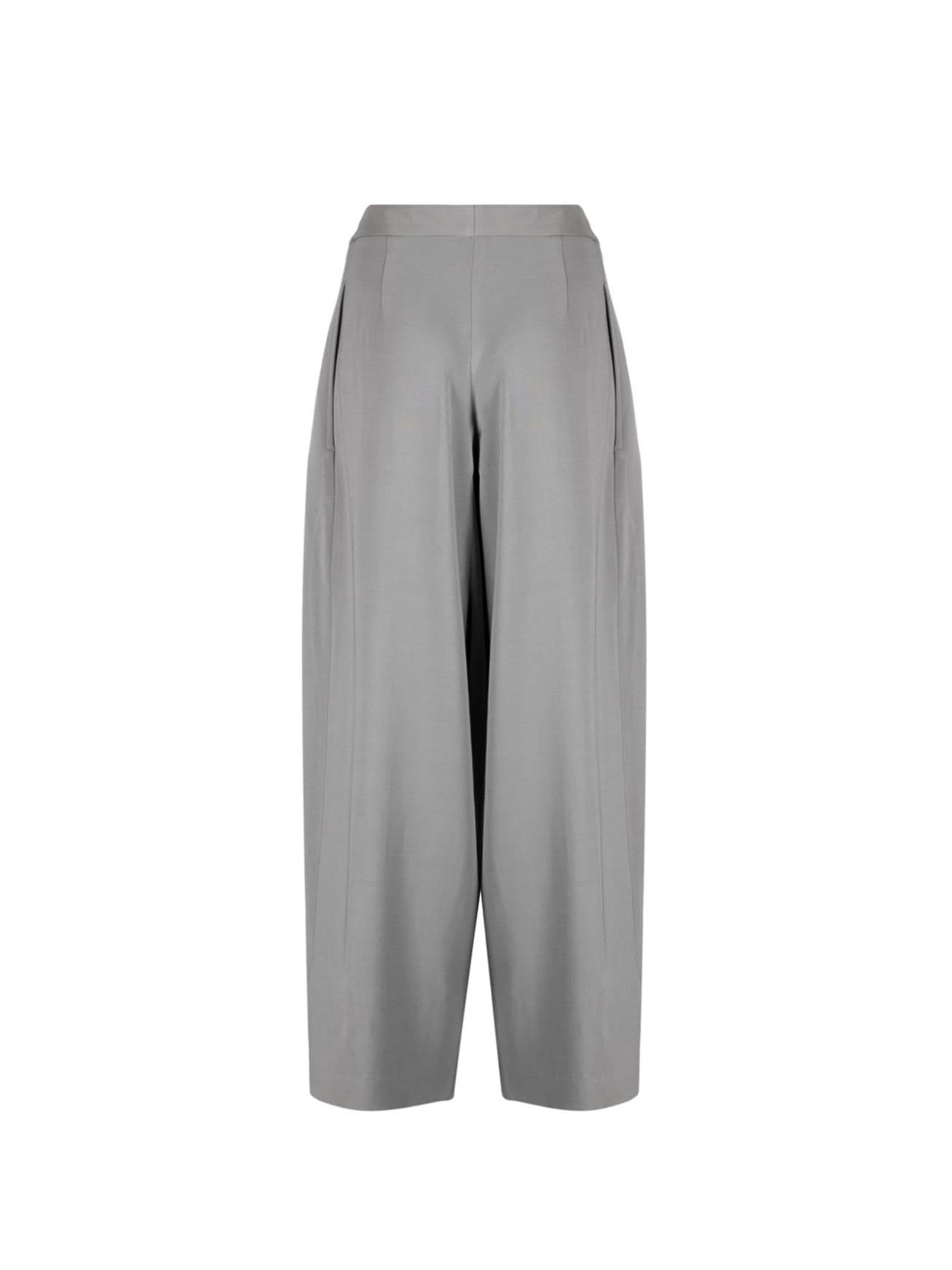 Shop Ami Alexandre Mattiussi Wide Gray Trousers In Mineral Grey
