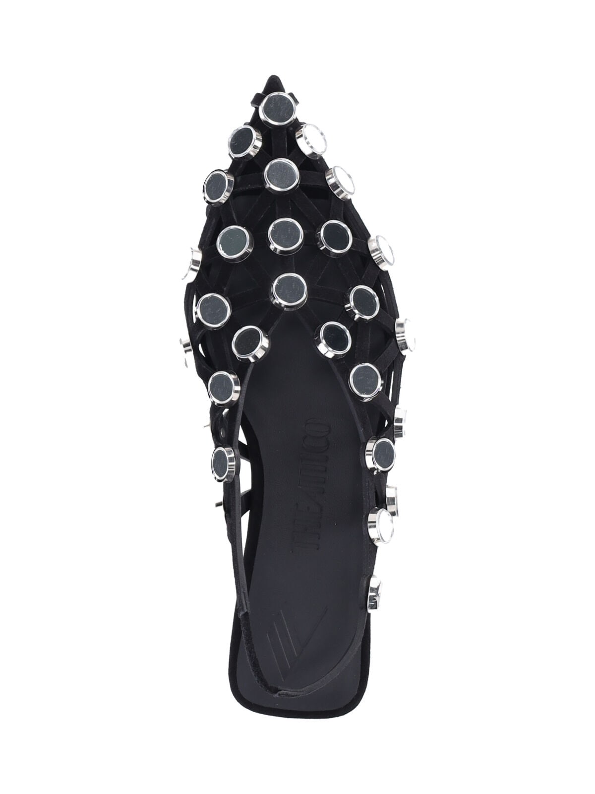 Attico Grid Ballerina In Black