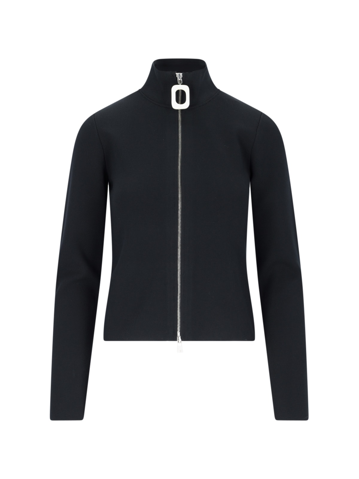 Shop Jw Anderson High Neck Cardigan In Black