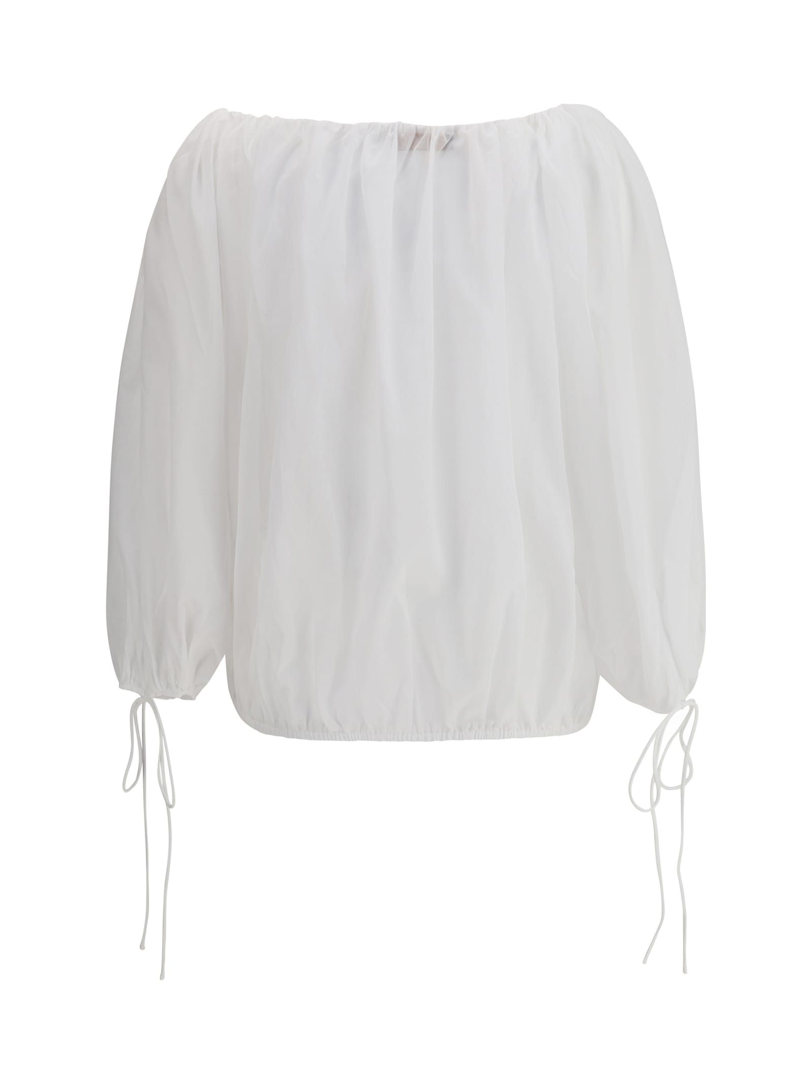 The Andamane Ribbon Tie Drawstring Blouse