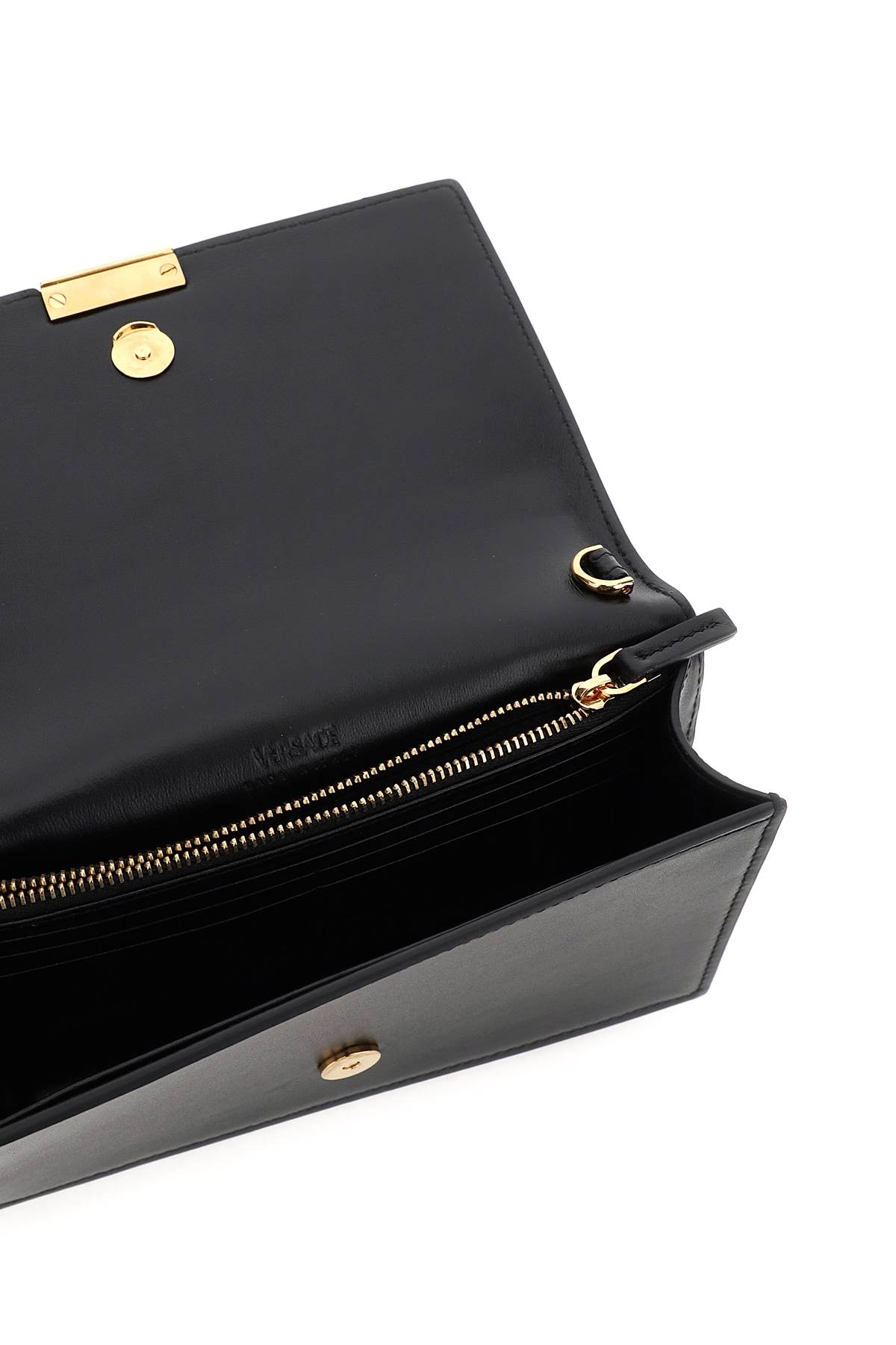 Versace Greca Goddess Crossbody Bag In Black