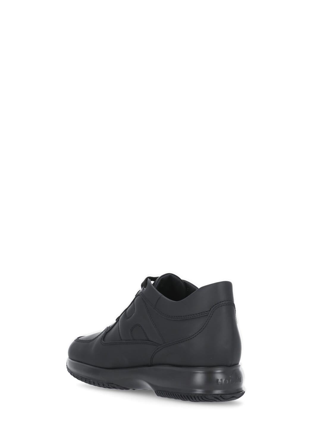 Hogan Interactive Model Sneakers With Rubber Sole And Premium Leather In Black