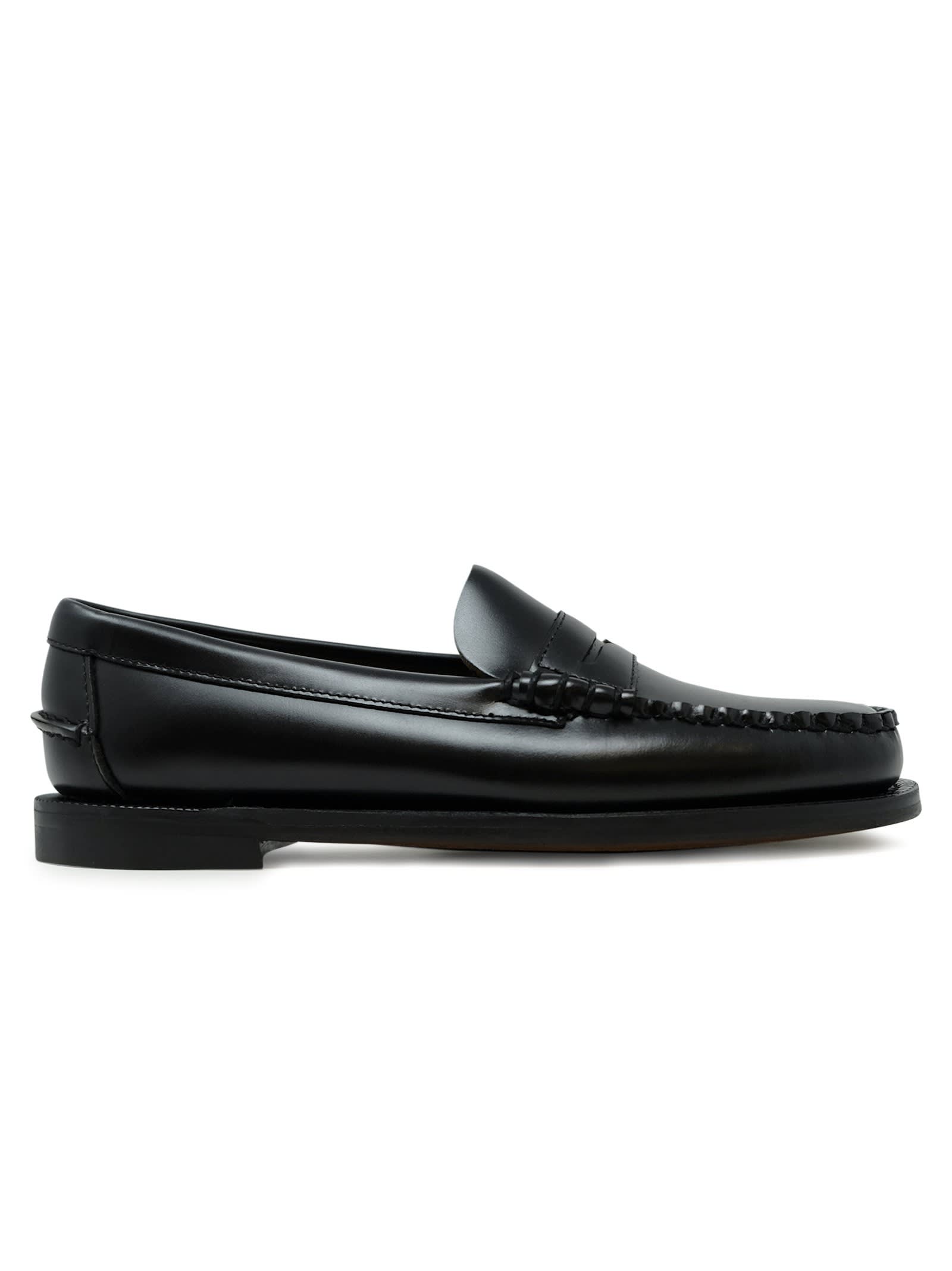 Dan Black Leather Loafers