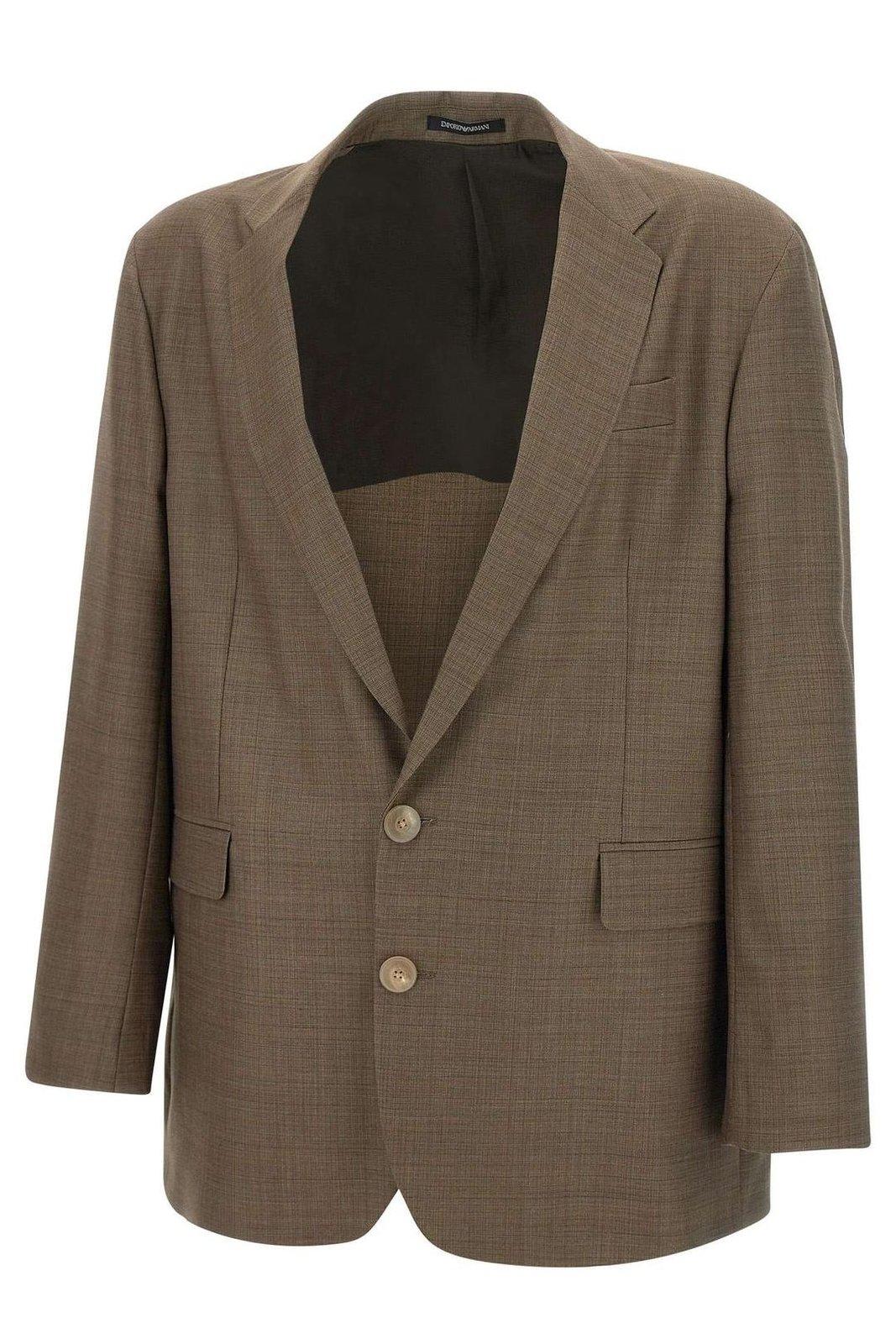 Emporio Armani Super 130's Wool Tobacco Blazer