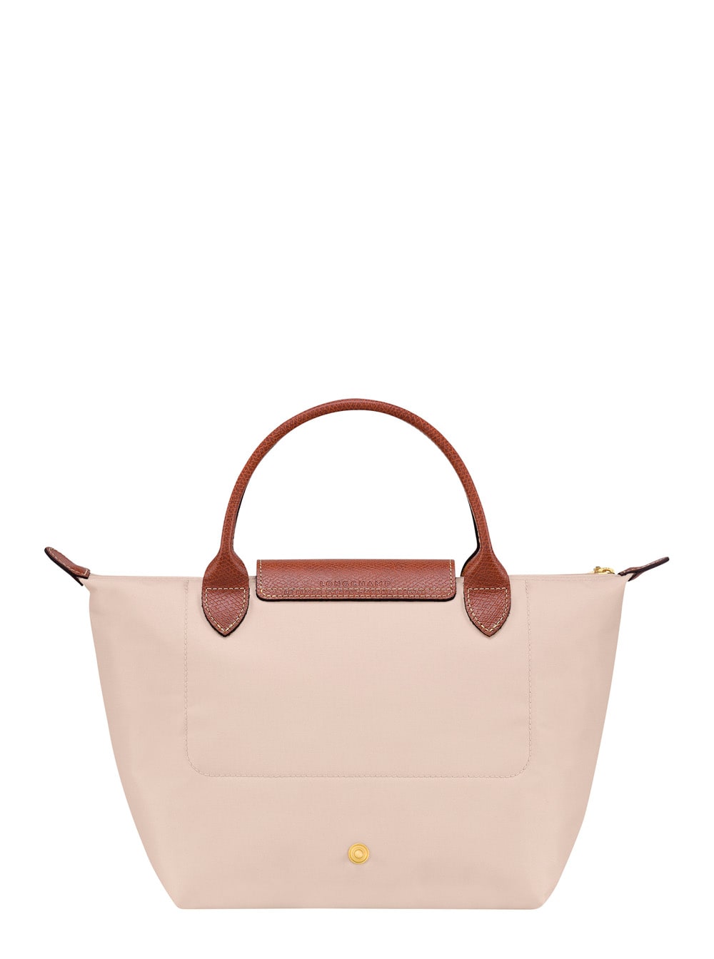 Longchamp Le Pliage S White Handbag With Engraved Logo In Recycled Canvas Woman In White