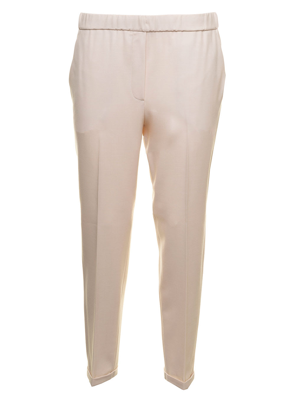 Rosalba White Trousers In Twilll Antonelli Woman