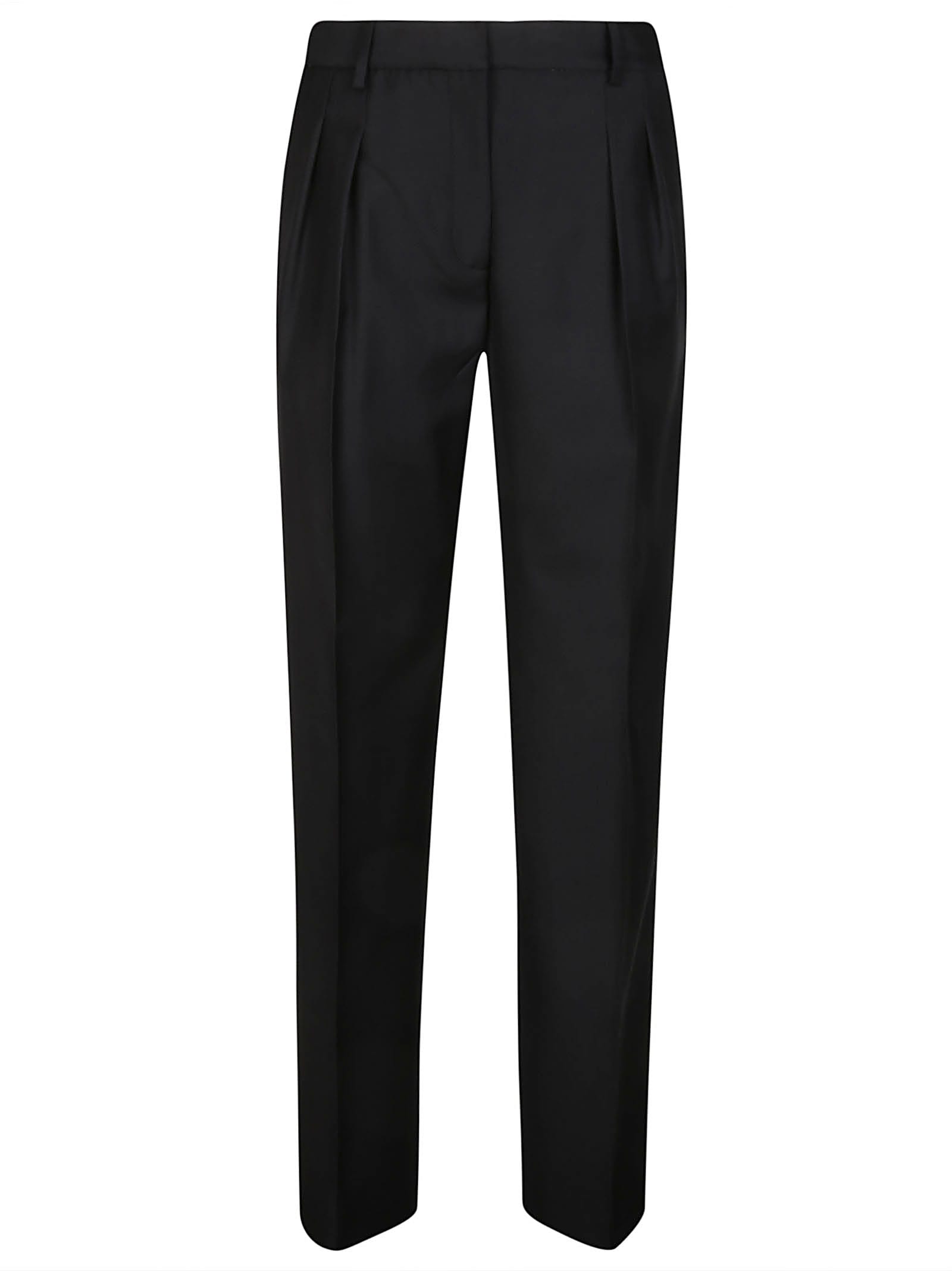 Loulou Studio Black Cotton Blend Idai Palazzo Pant In Black