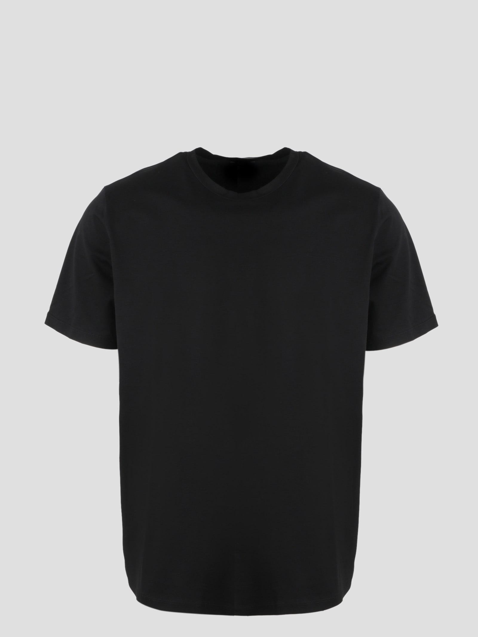 Shop Herno Superfine Cotton Stretch T-shirt In Black